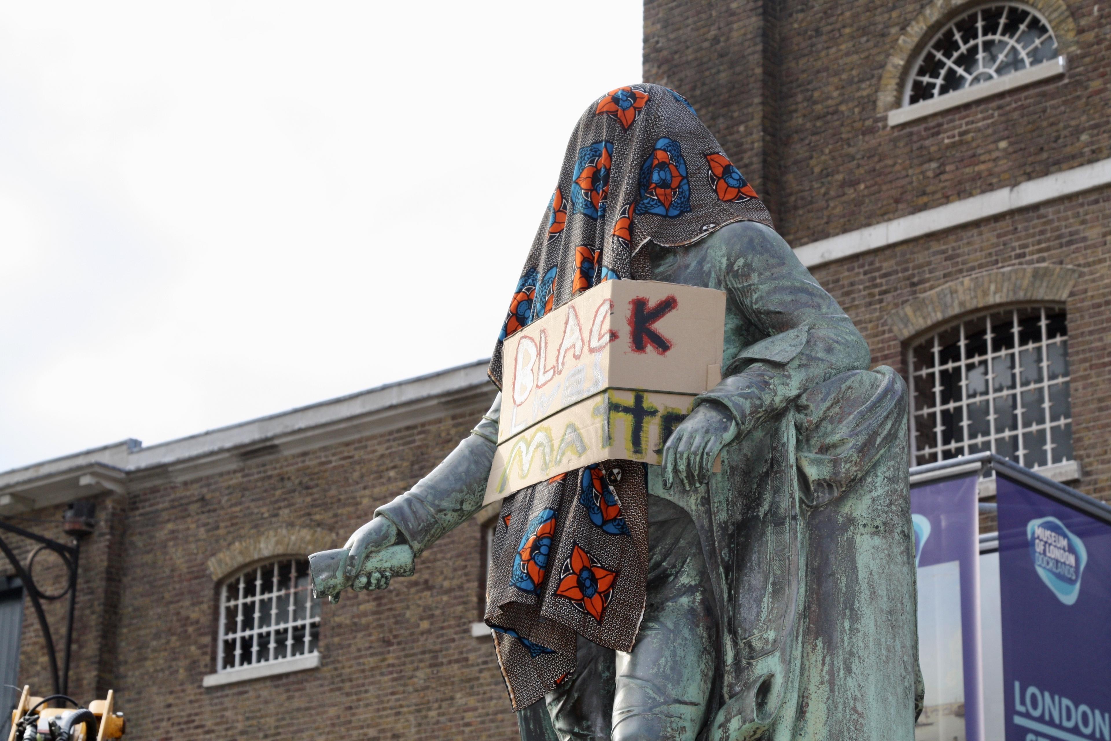 This statue of slave owner Robert Milligan has now been removed