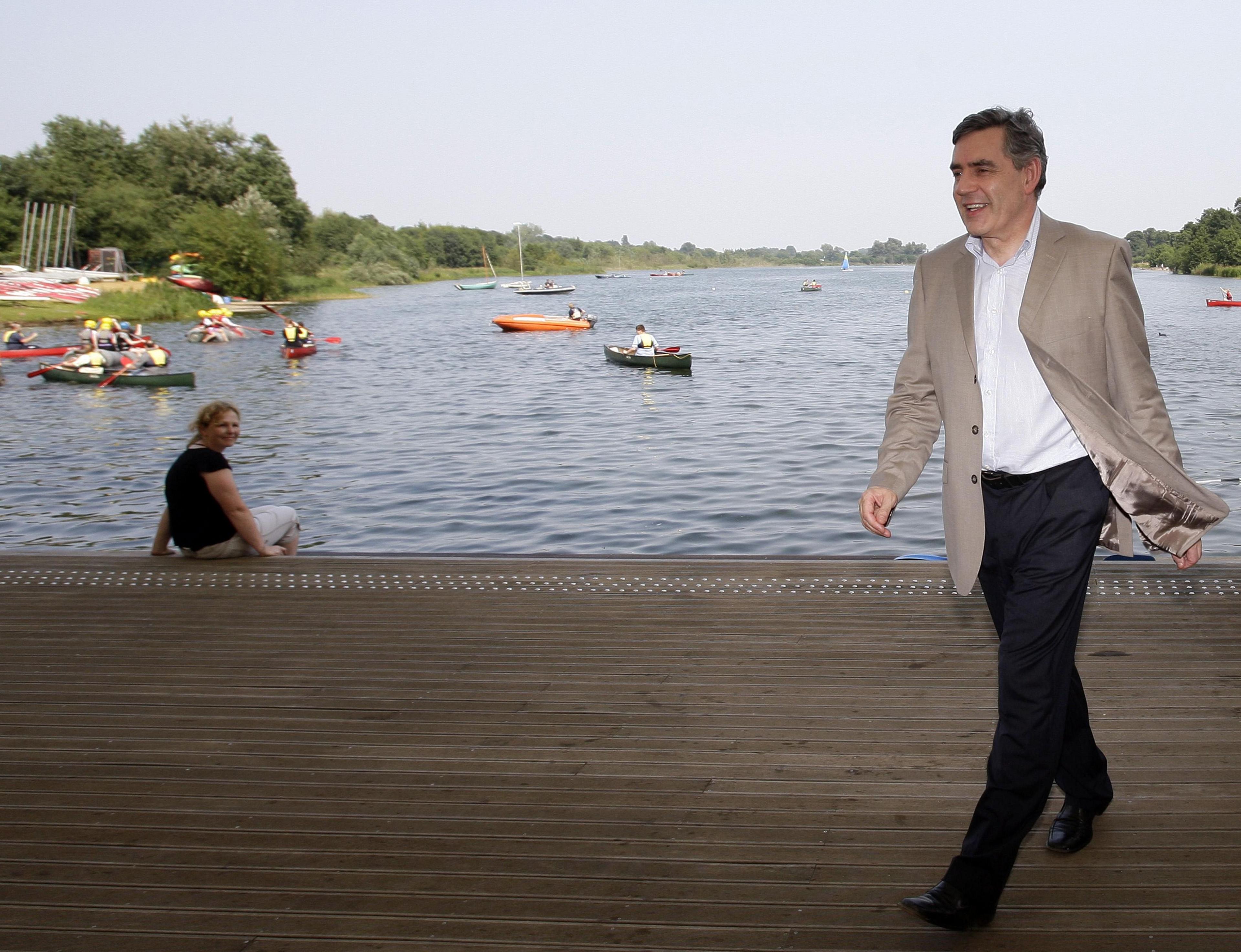 Gordon Brown on holiday