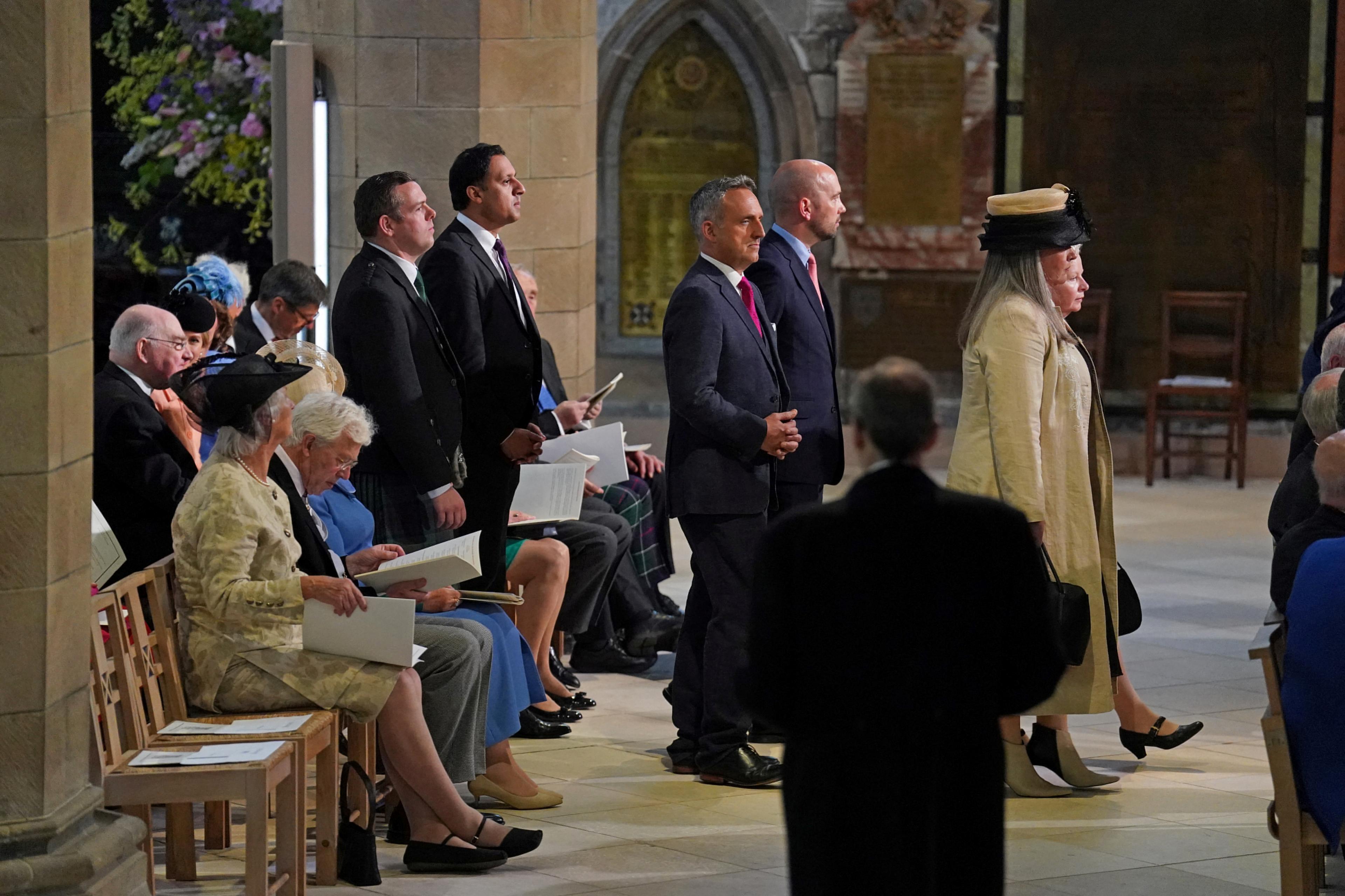 Scottish political leaders process into St Giles