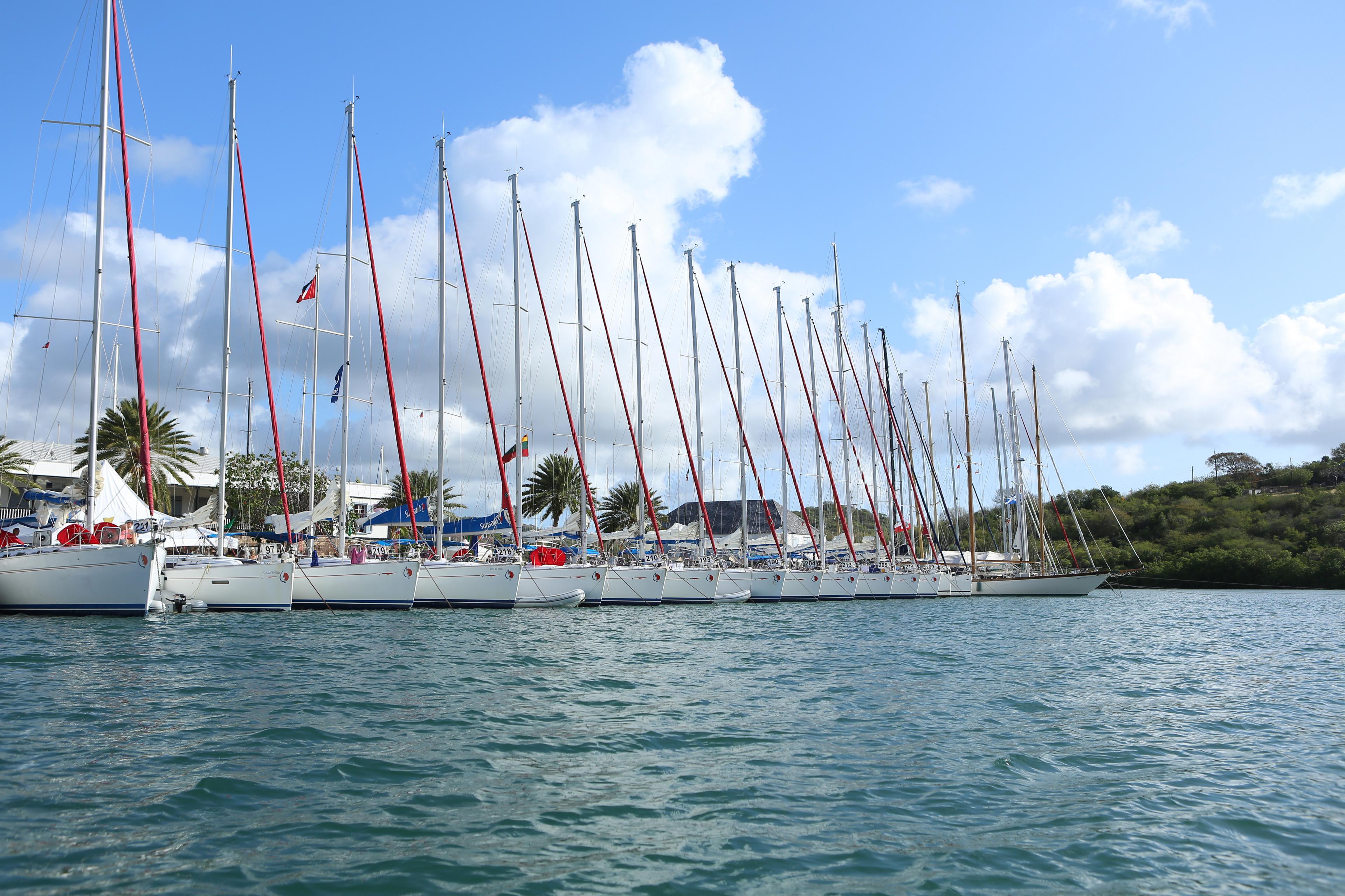 Yachts docked in Antigua