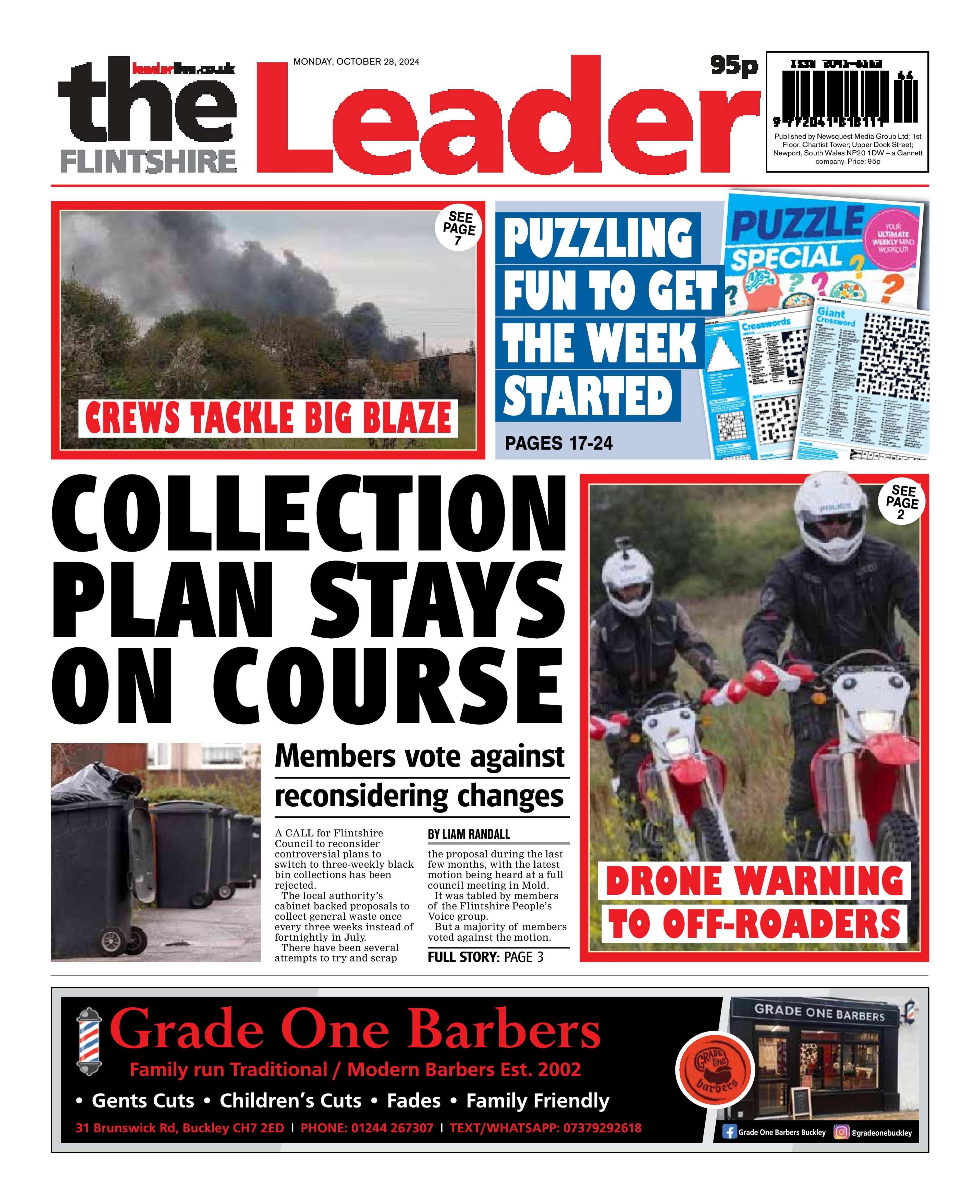 Flintshire Leader front page