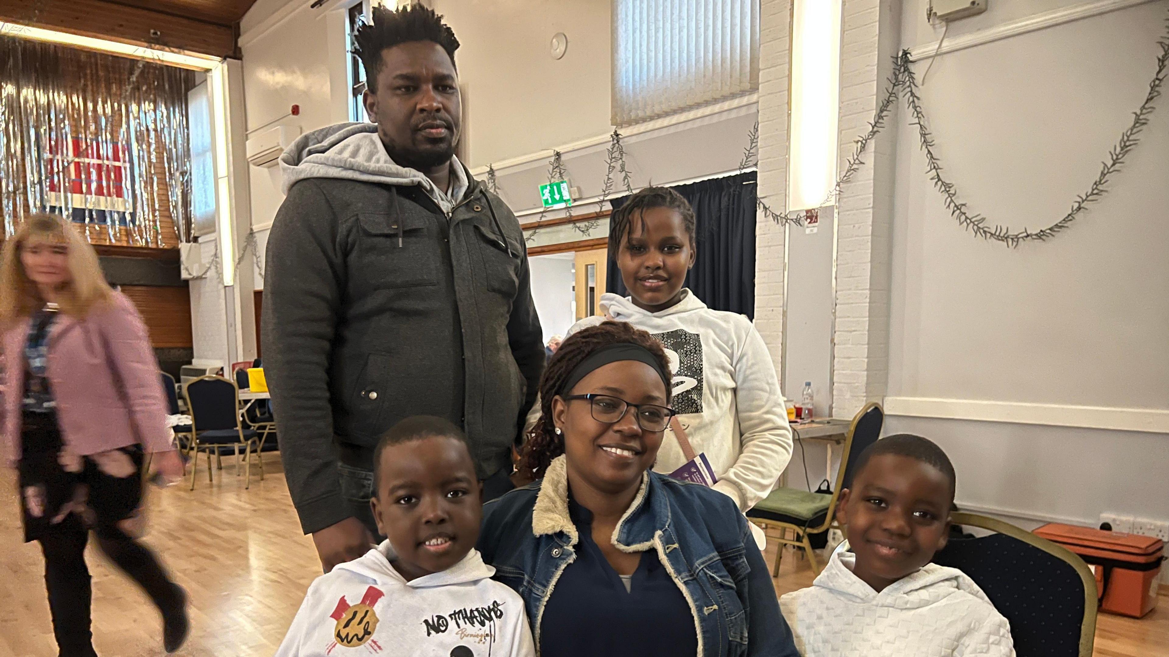 Family at the vaccination clinic