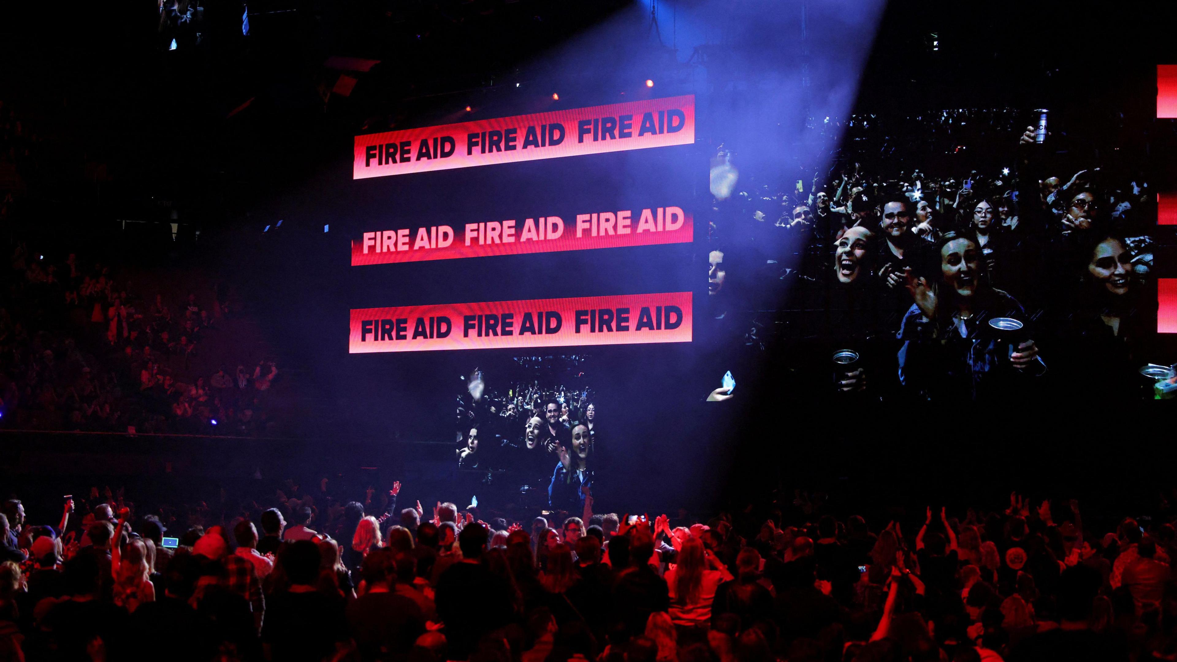 fire aid concert in LA