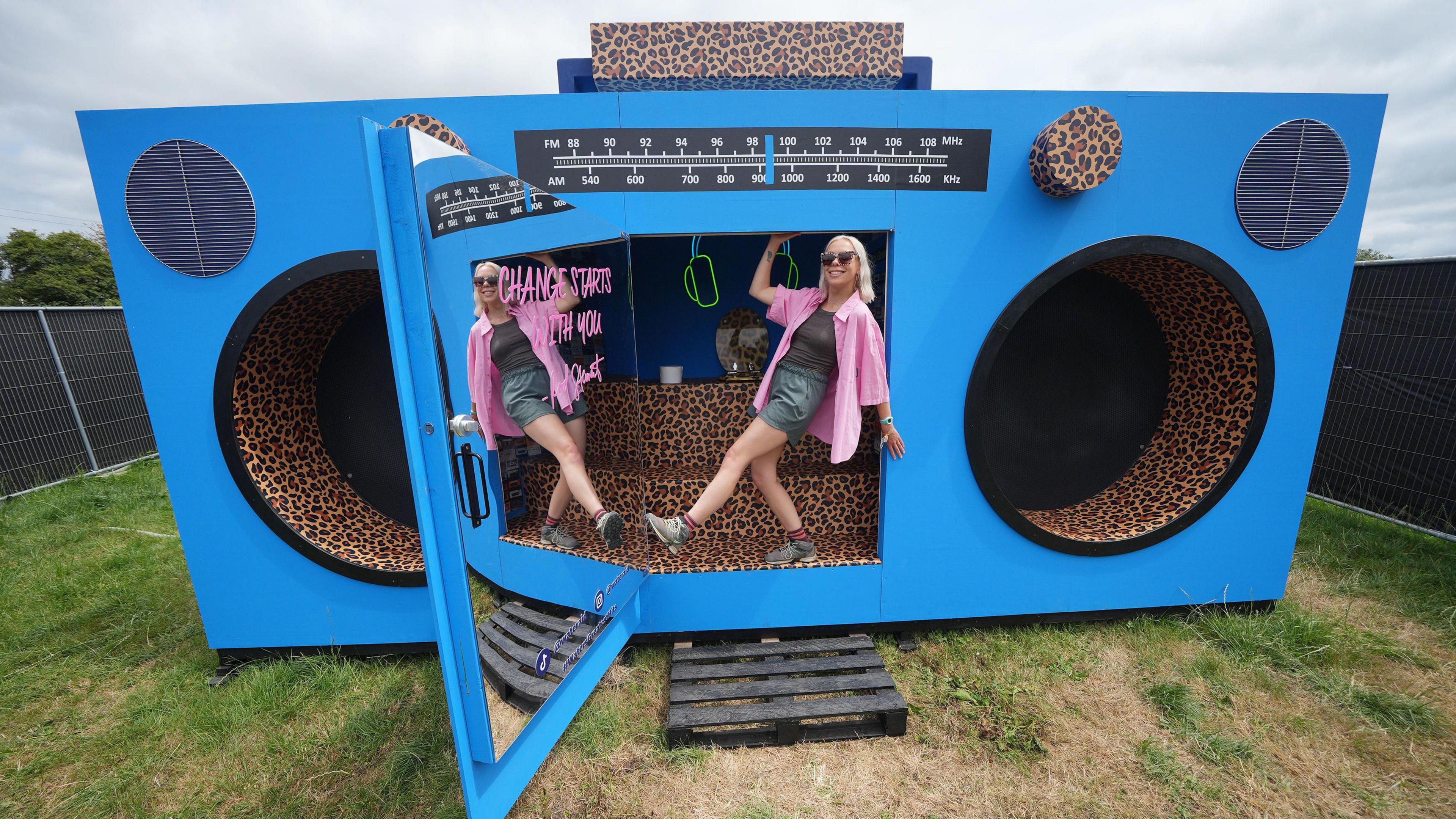 Boombox toilet at Glastonbury