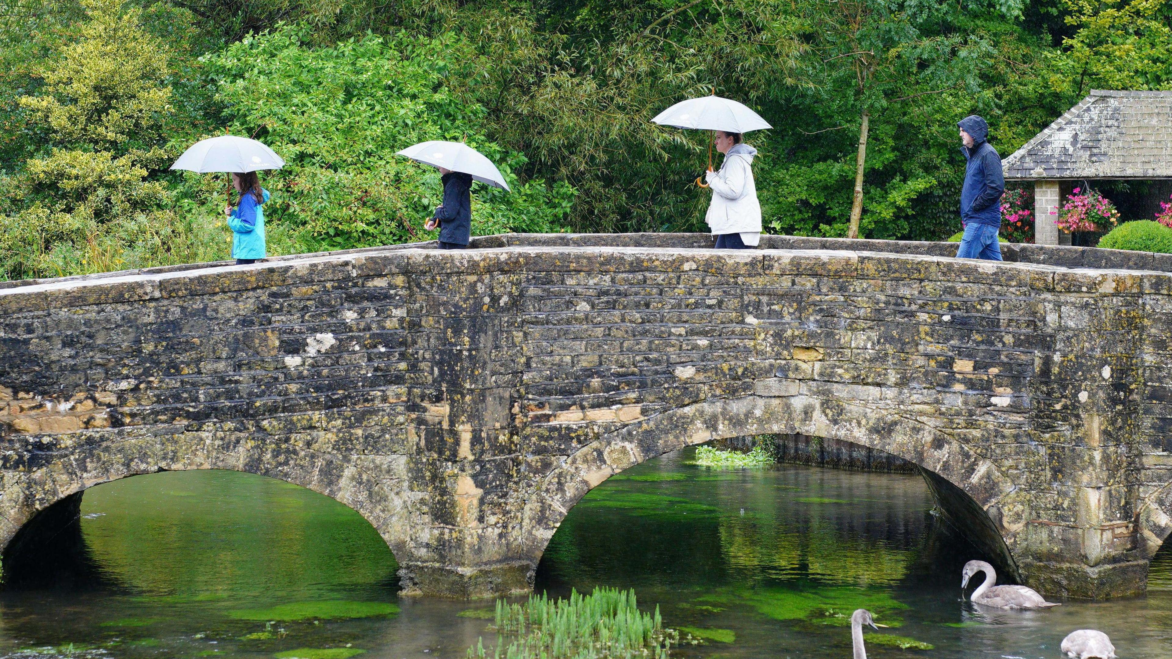 A stone bridge in the historic town of Bibury