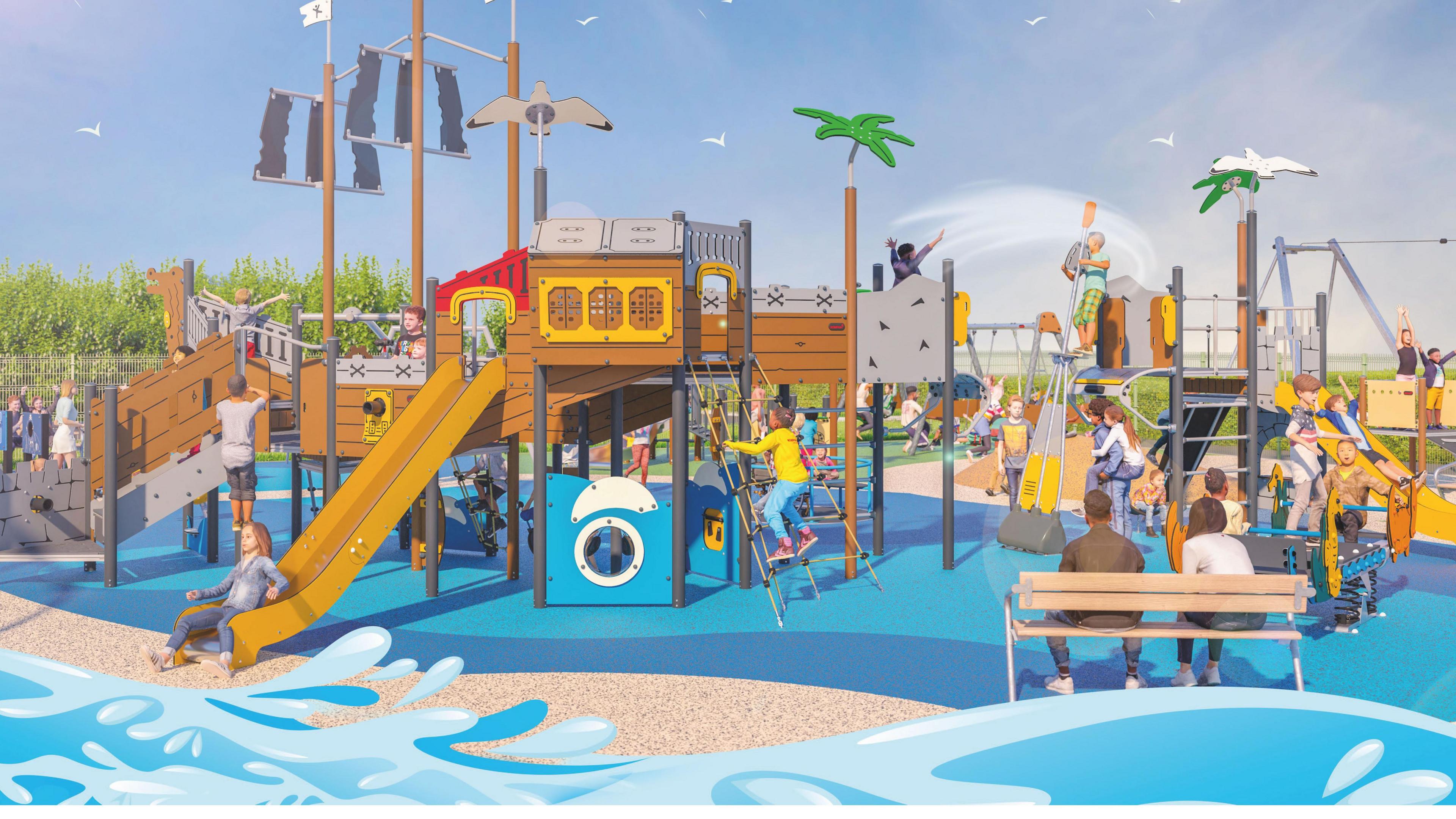 Artist's impression of new planned play park