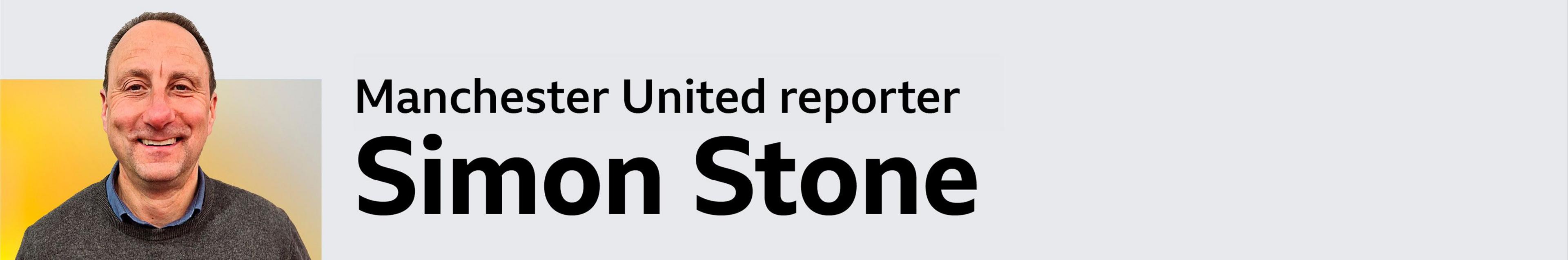 Manchester United reporter Simon Stone picture byline banner