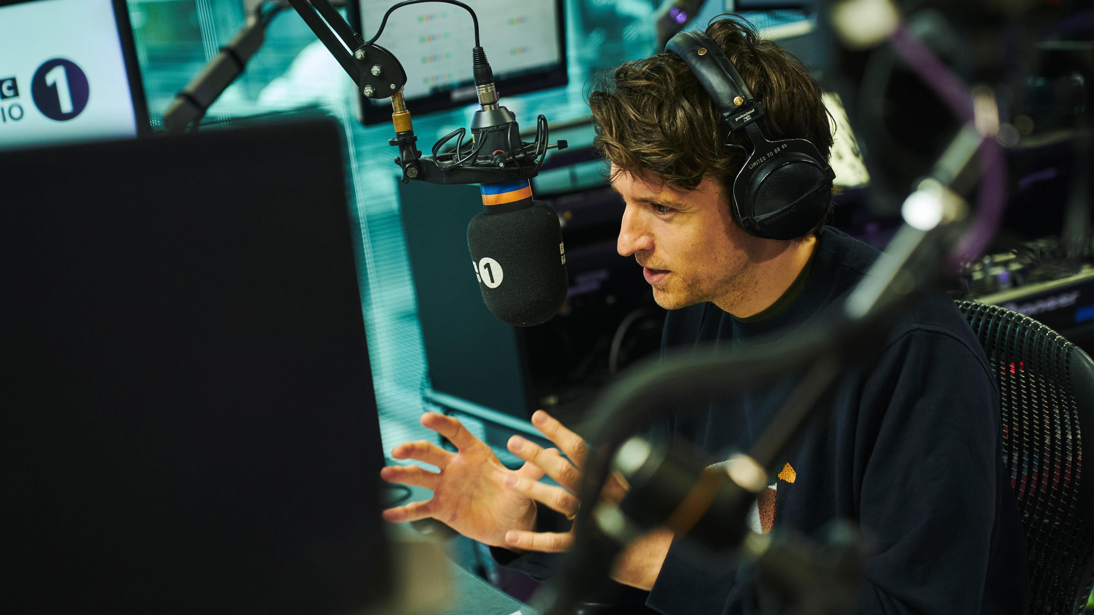 Greg James presenting his Radio 1 