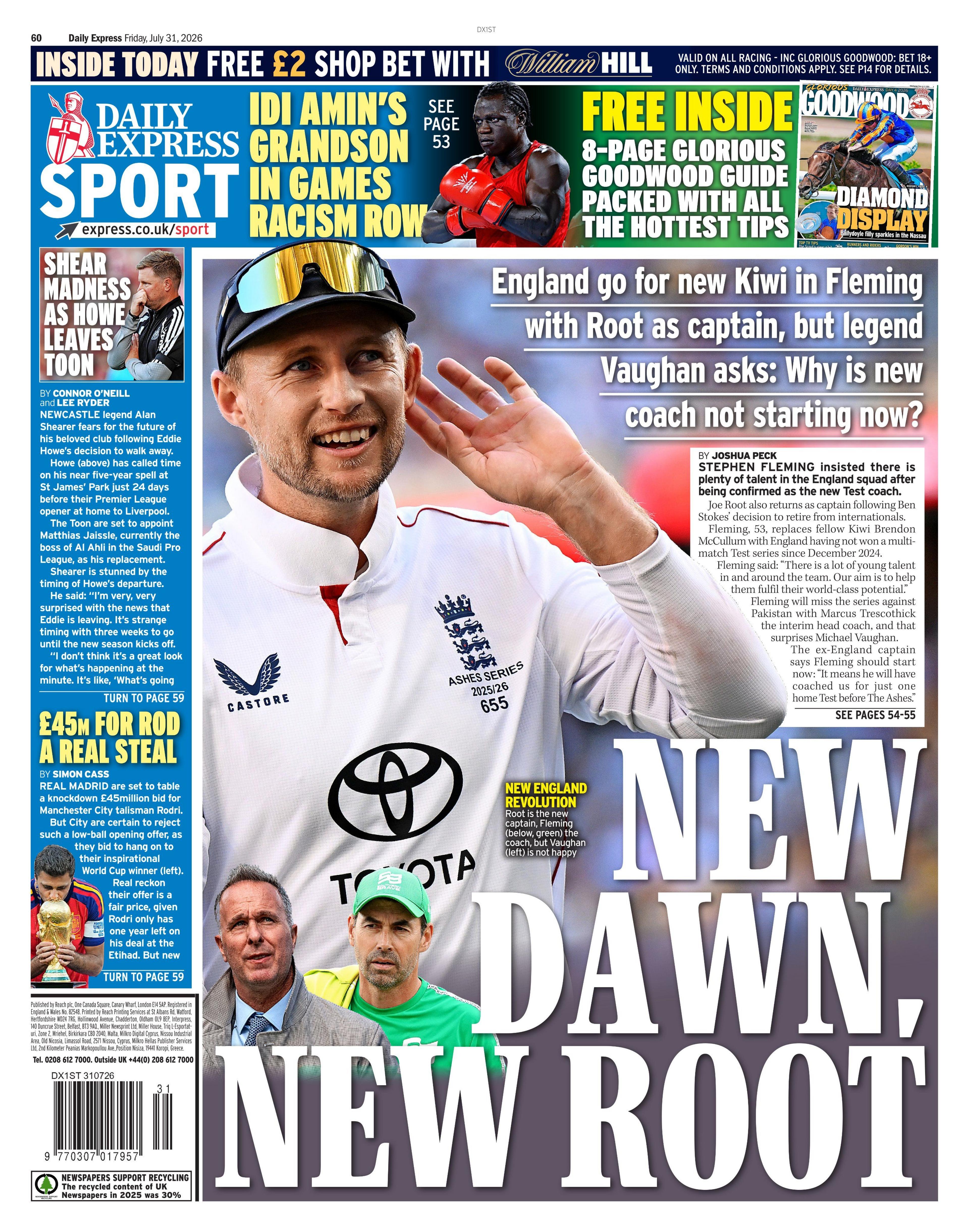 Daily Express back page