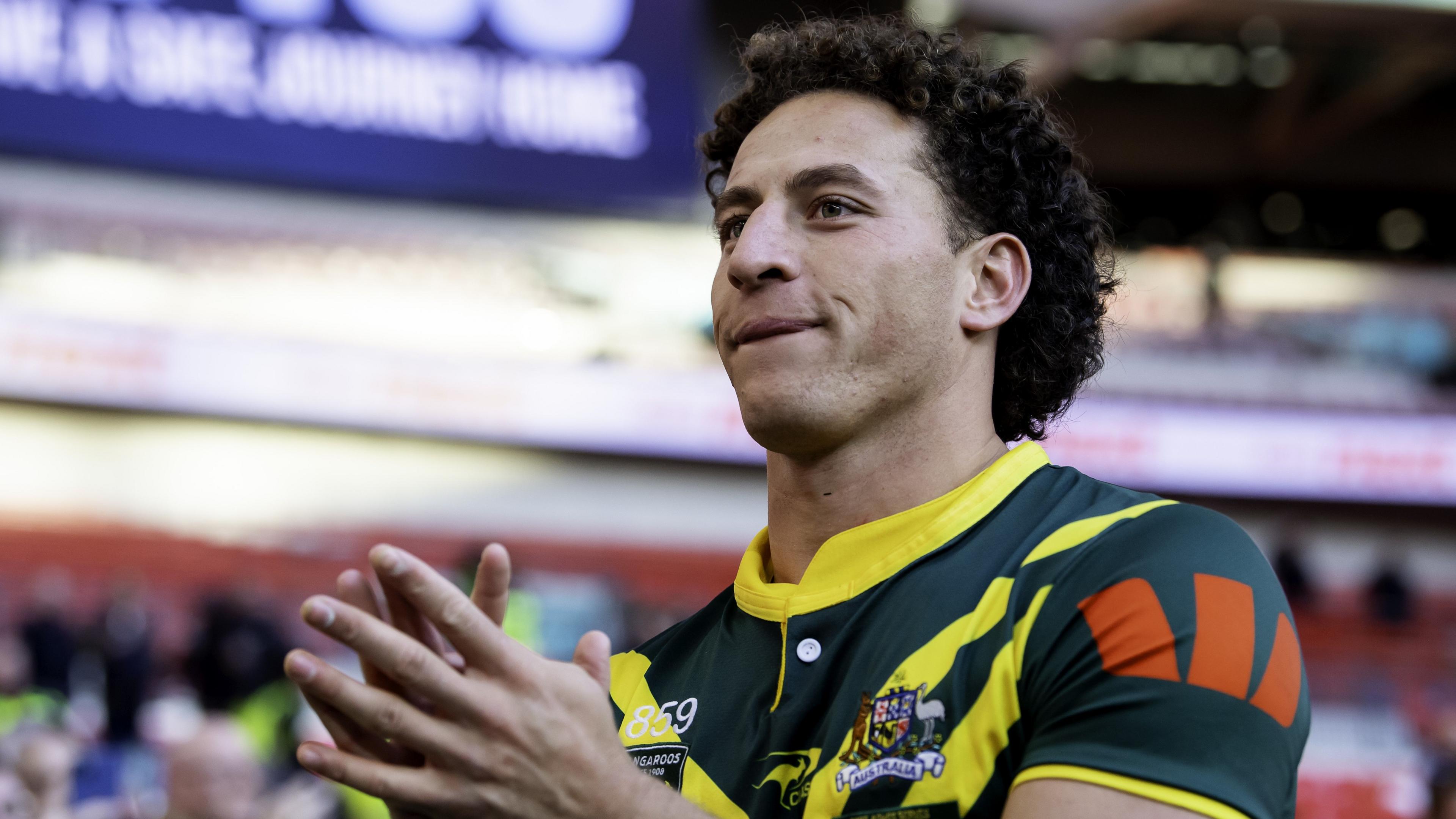 Mark Nawaqanitawase applauds Australia's fans