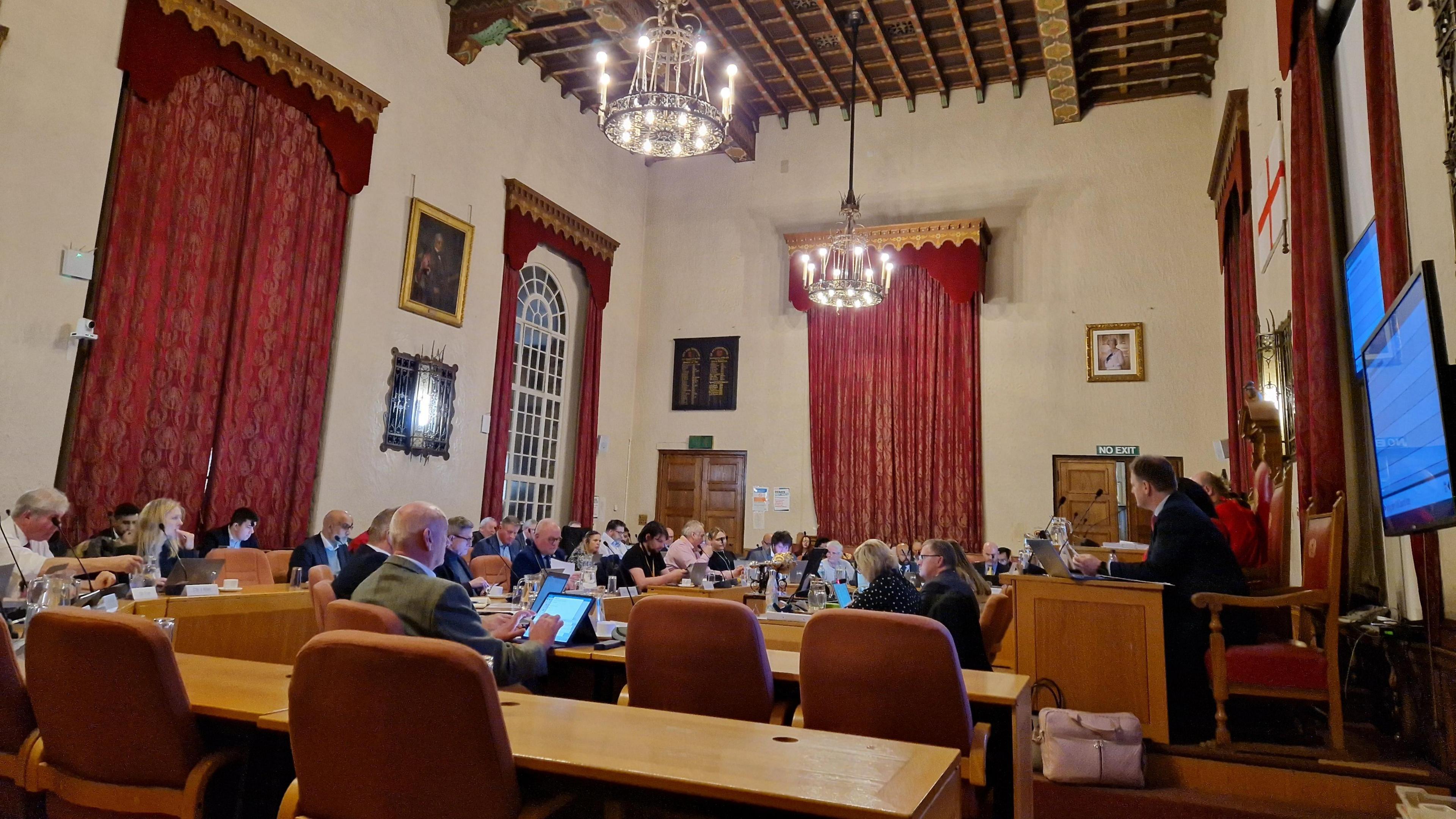 Peterborough City Council meeting in progress 