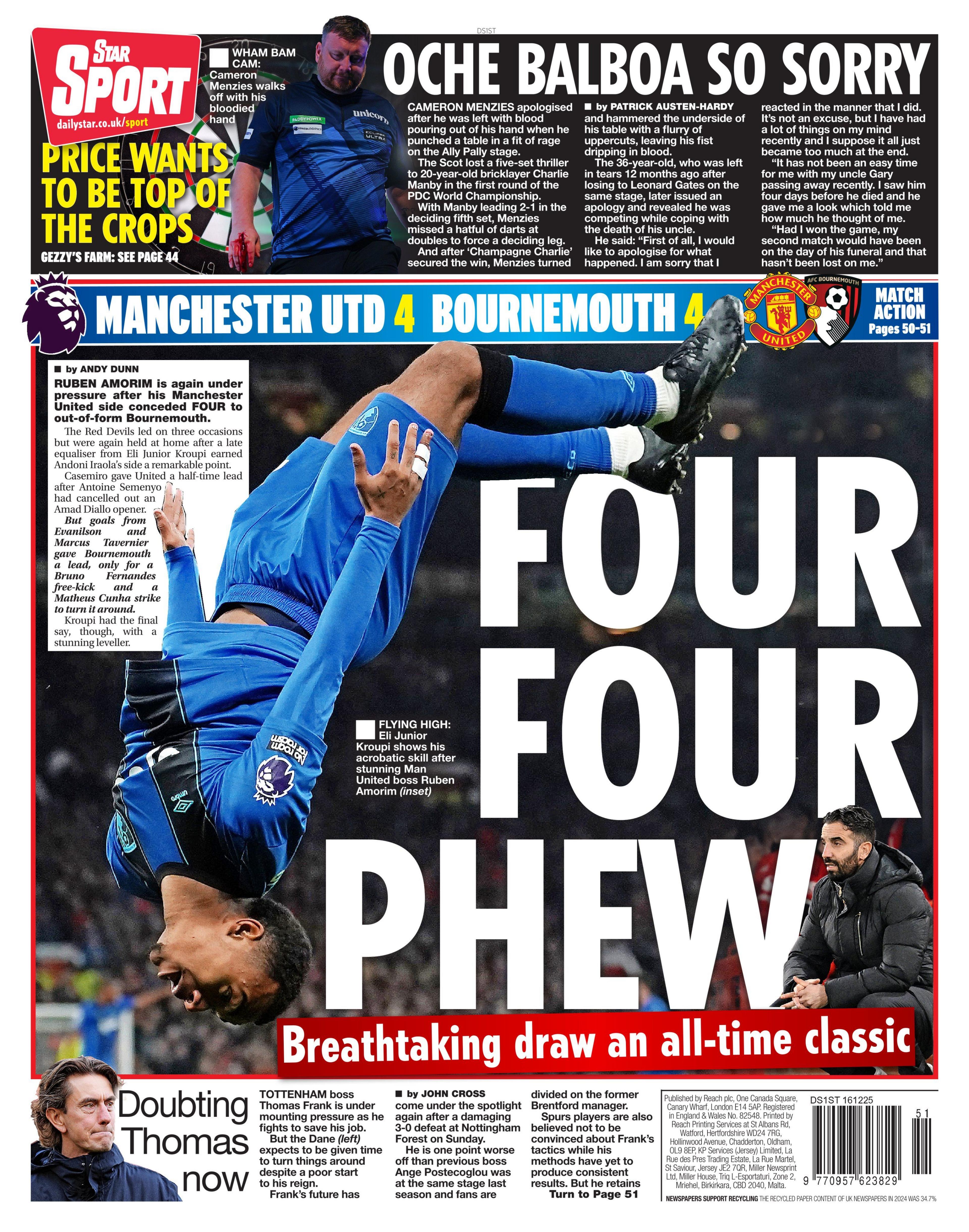 Daily Star back page