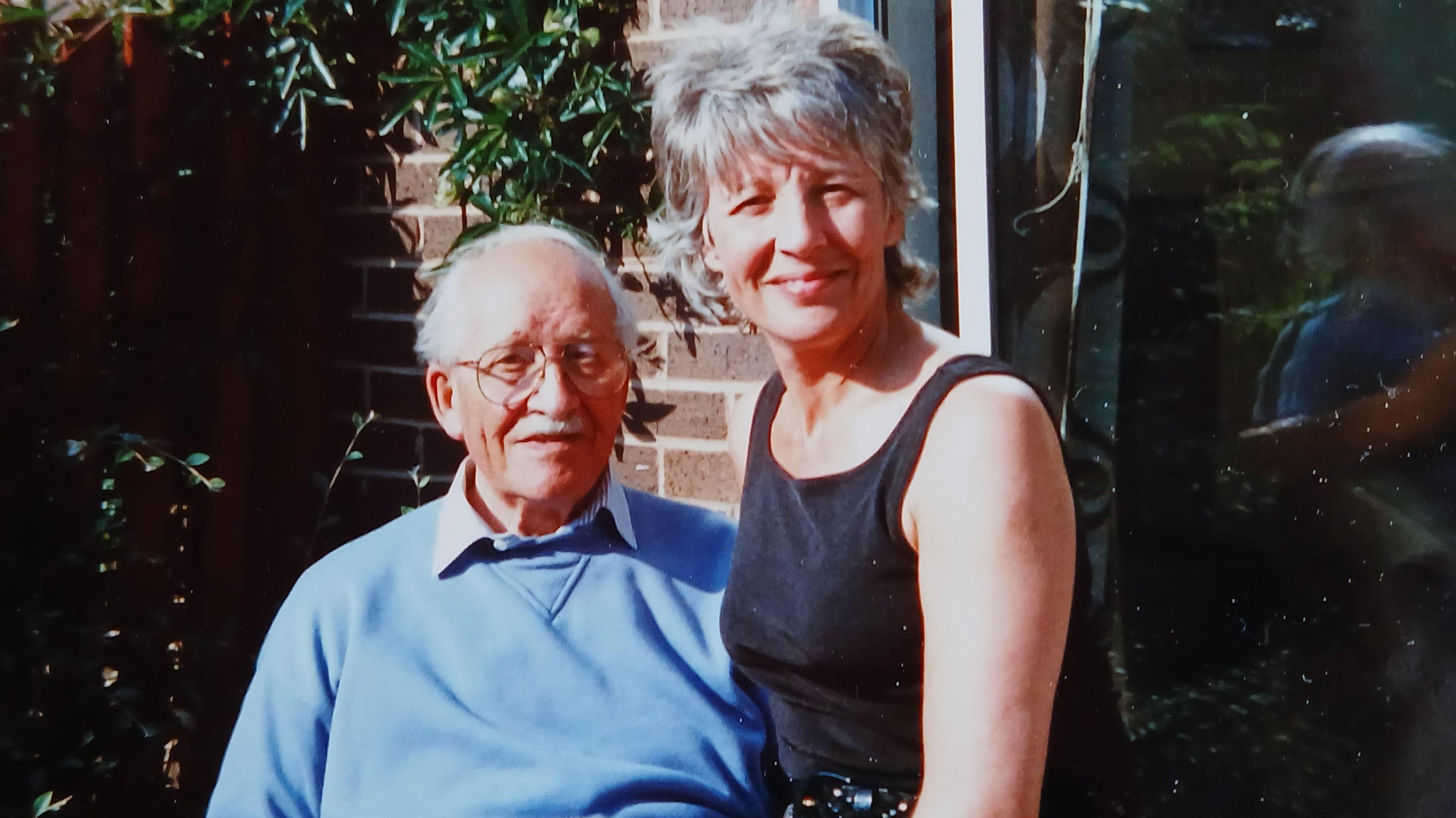 Judith Gaughy sitting on her dad's knee