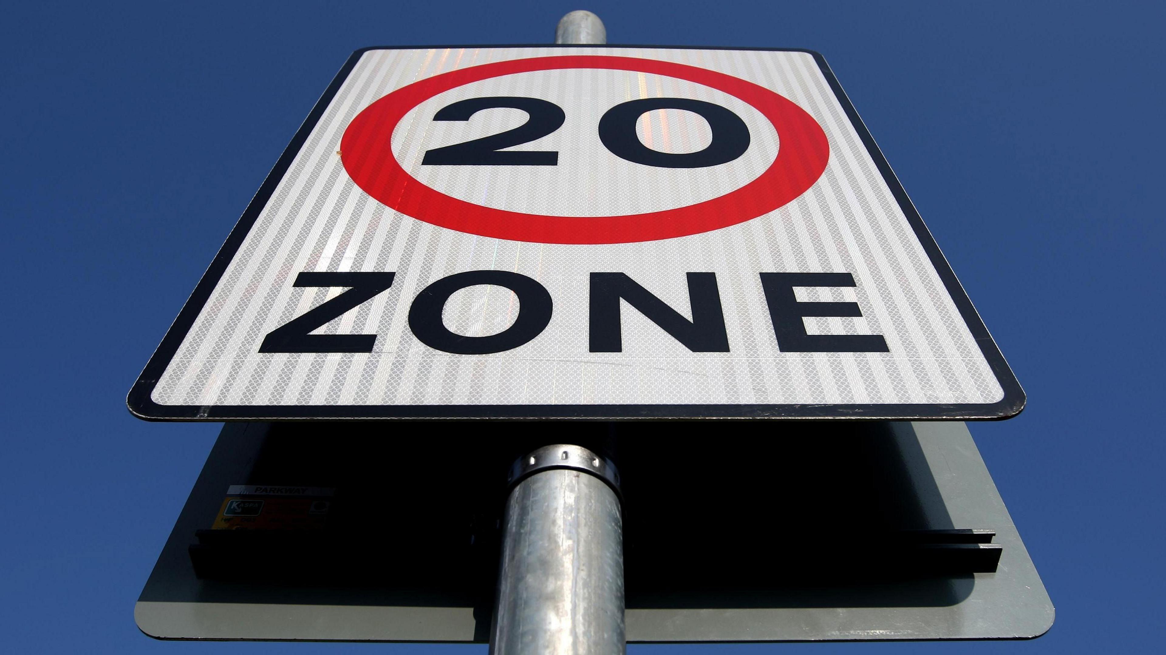 A 20mph road sign 