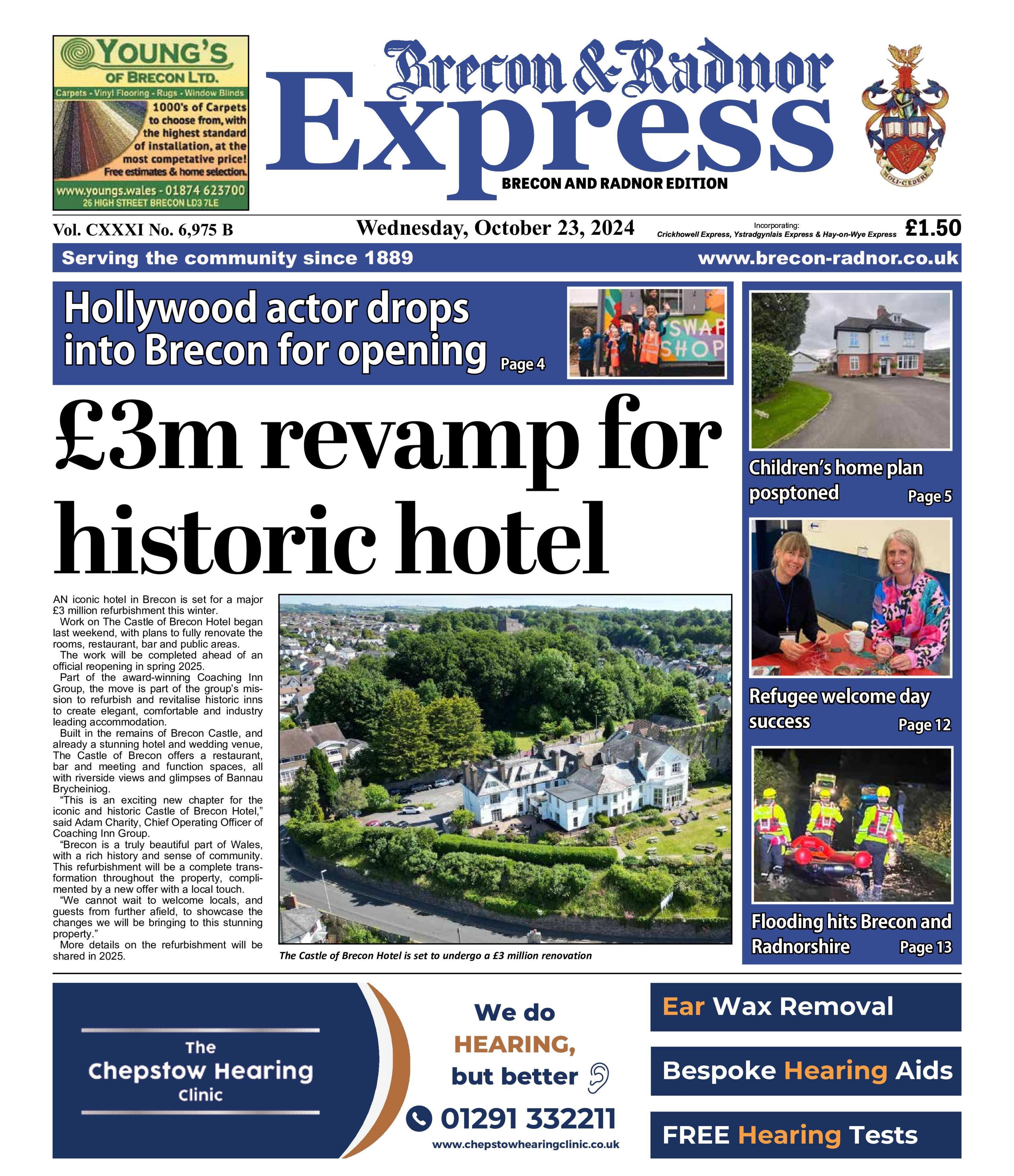 Brecon & Radnor Express front page 