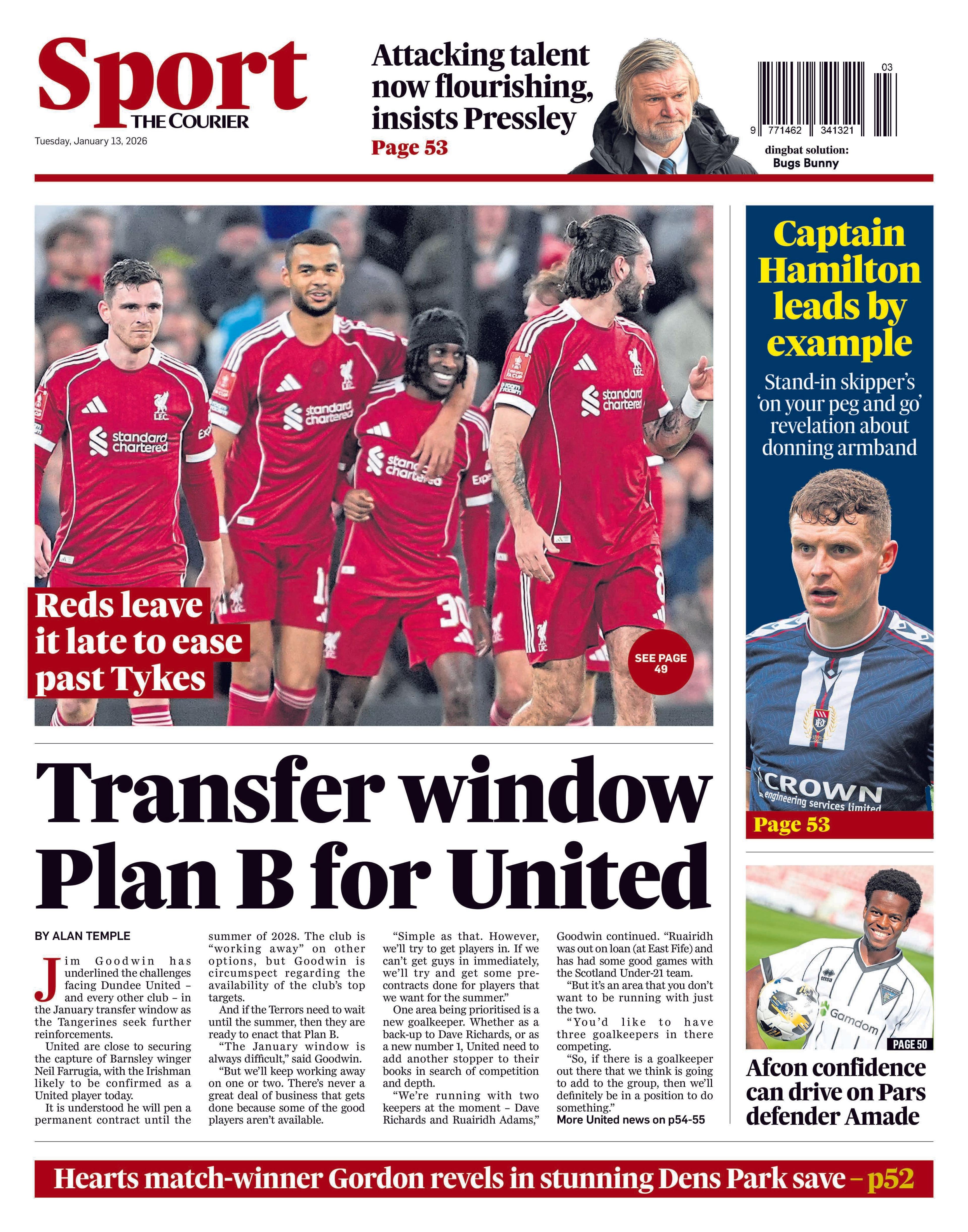 Back page of The Courier