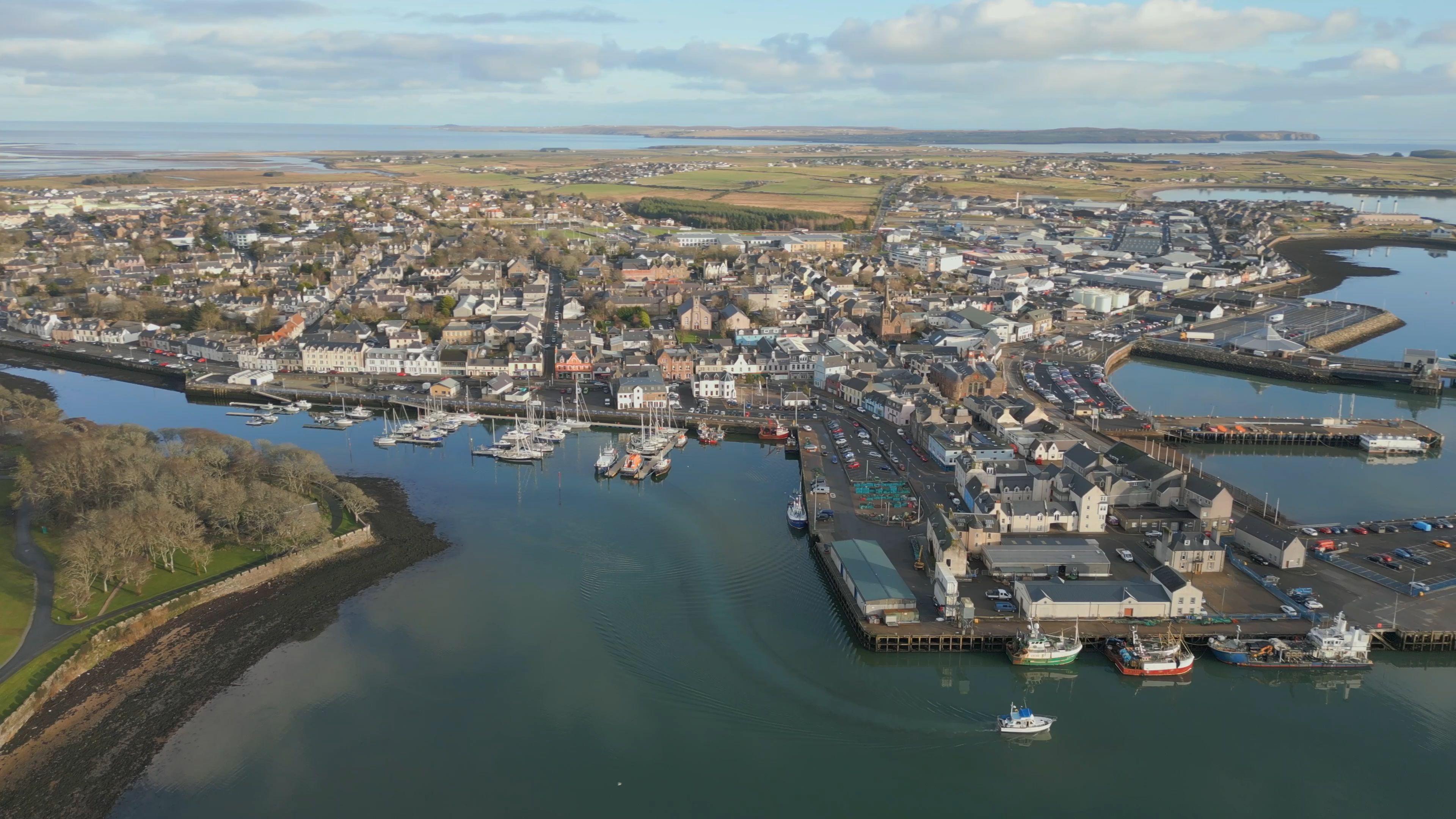 Dealbh de Steòrnabhagh agus an sgìre mun cuairt bho gu h-àrd