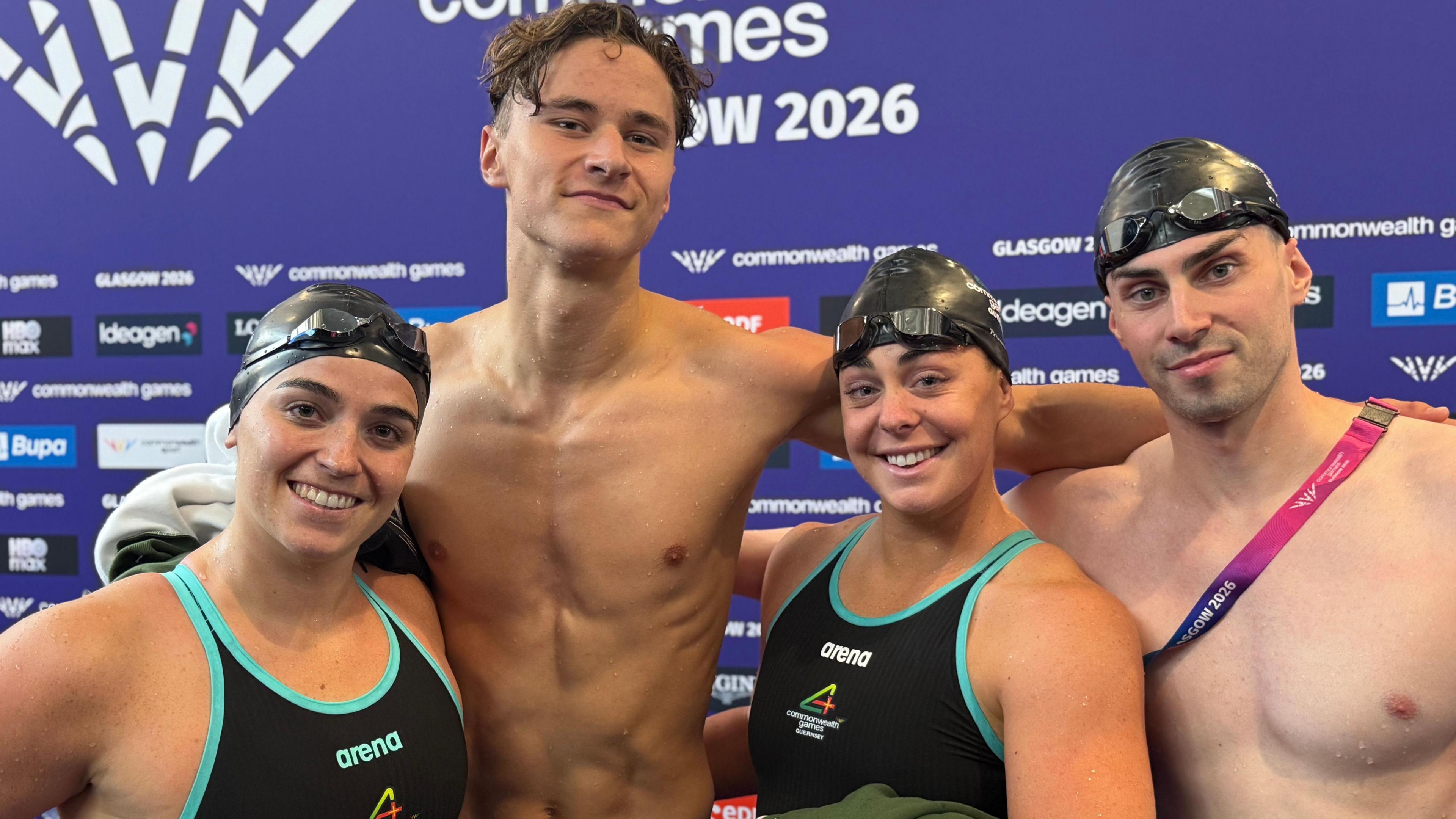 Guernsey's 4x100m mixed relay team of Orla Rabey, Henry Bolton, Tatiana Tostevin and Charlie-Joe Hallett