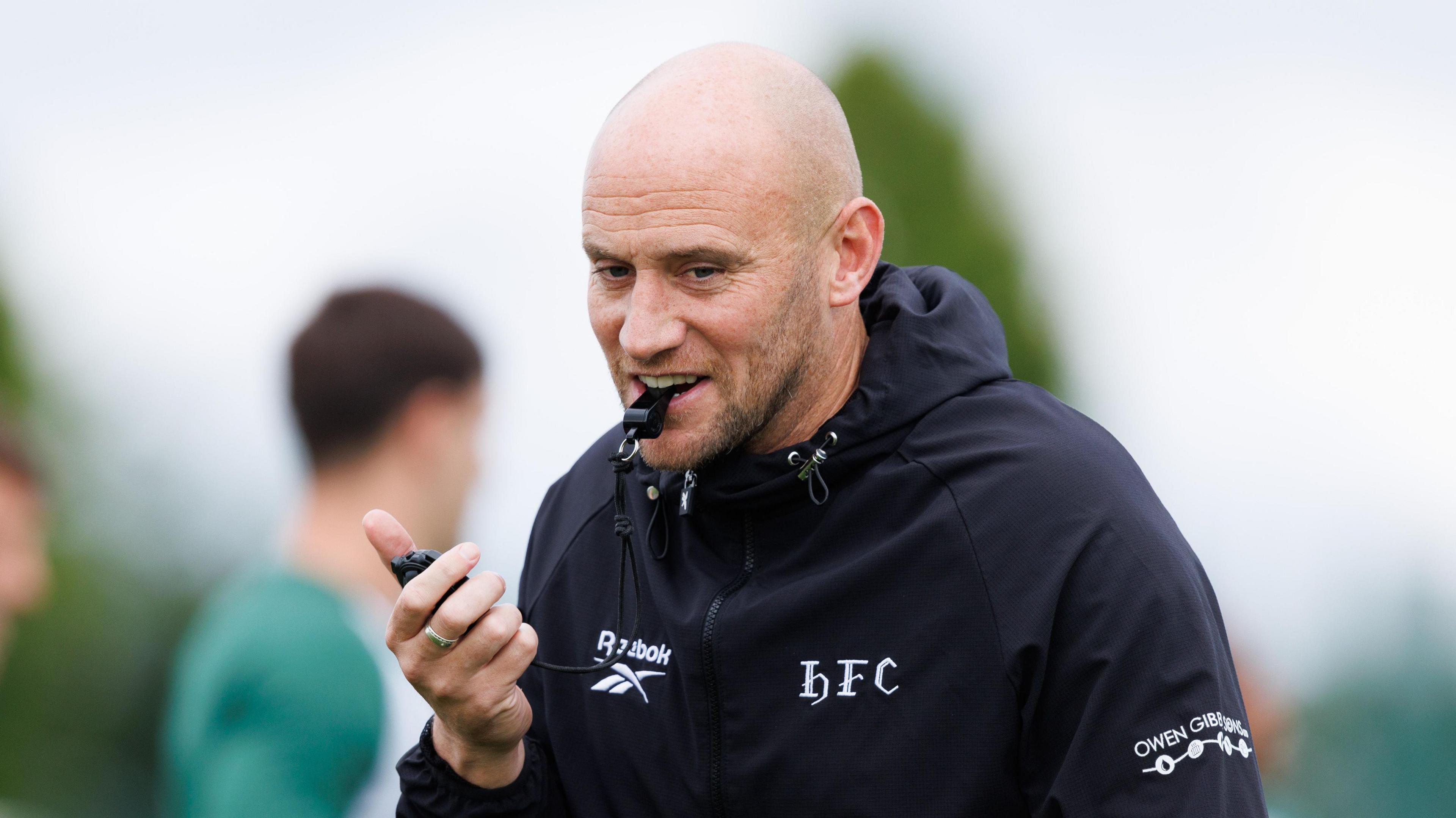 David Gray in Hibernian training