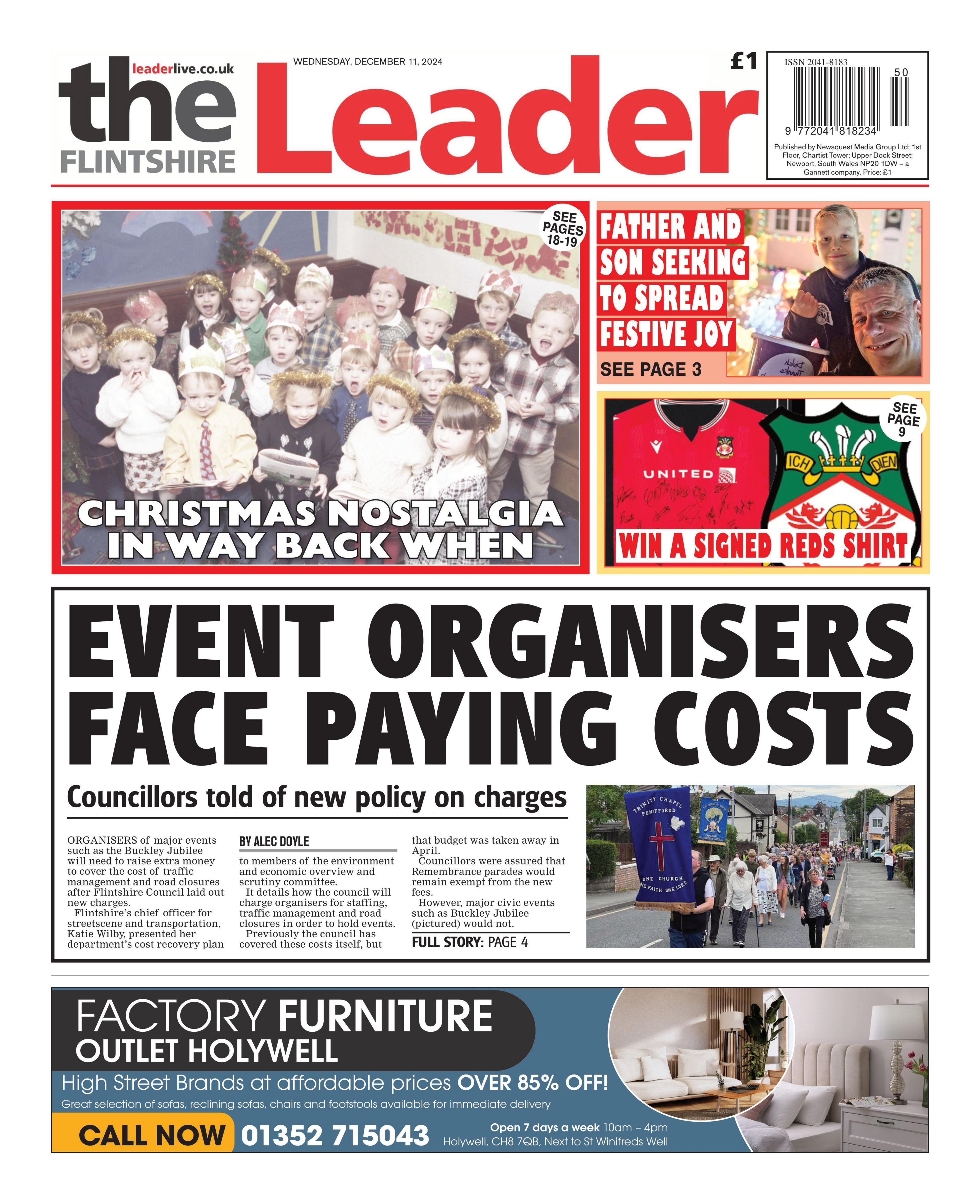 Front page of the Flintshire Leader