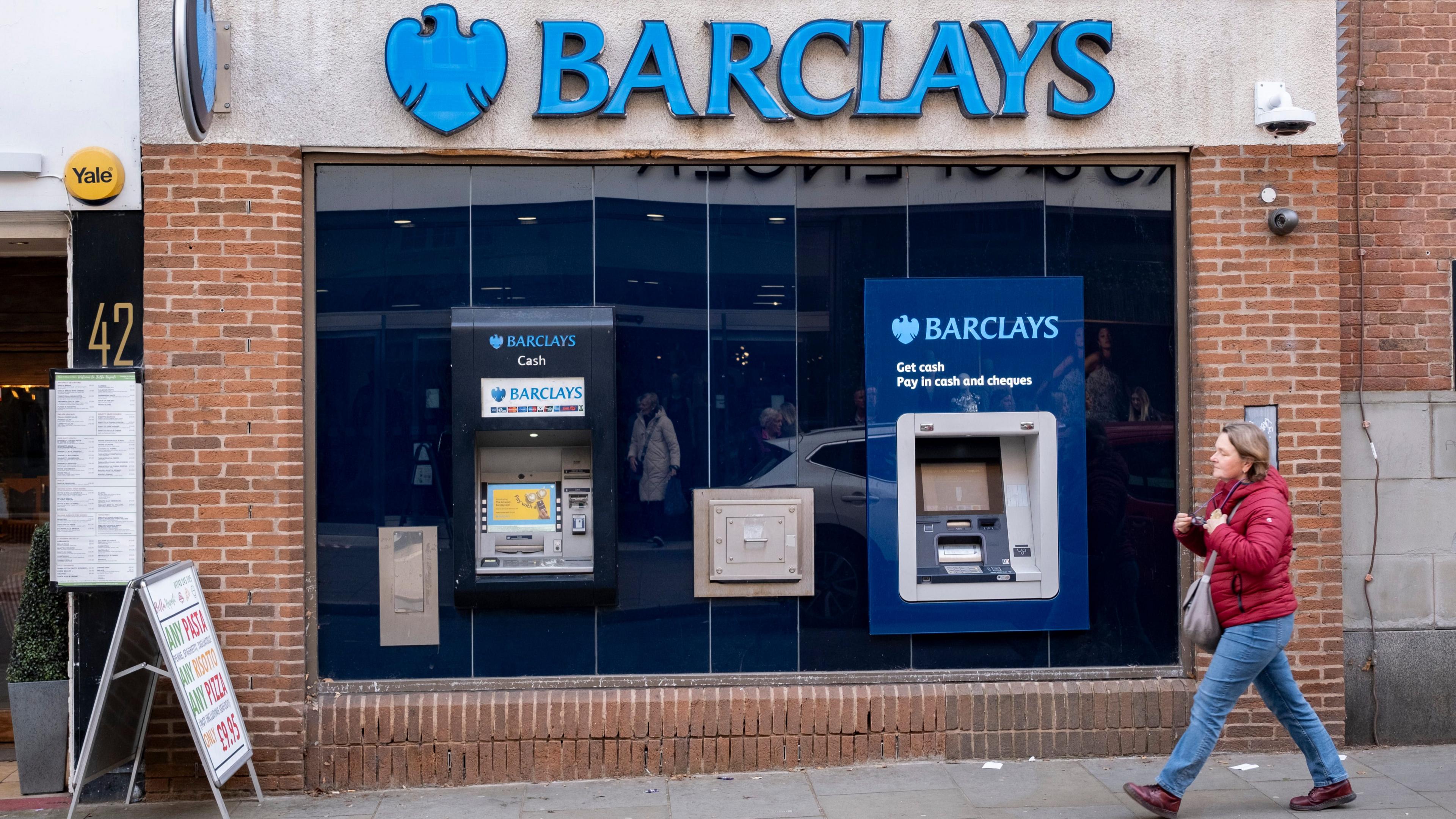 Exterior of a Barclays branch 