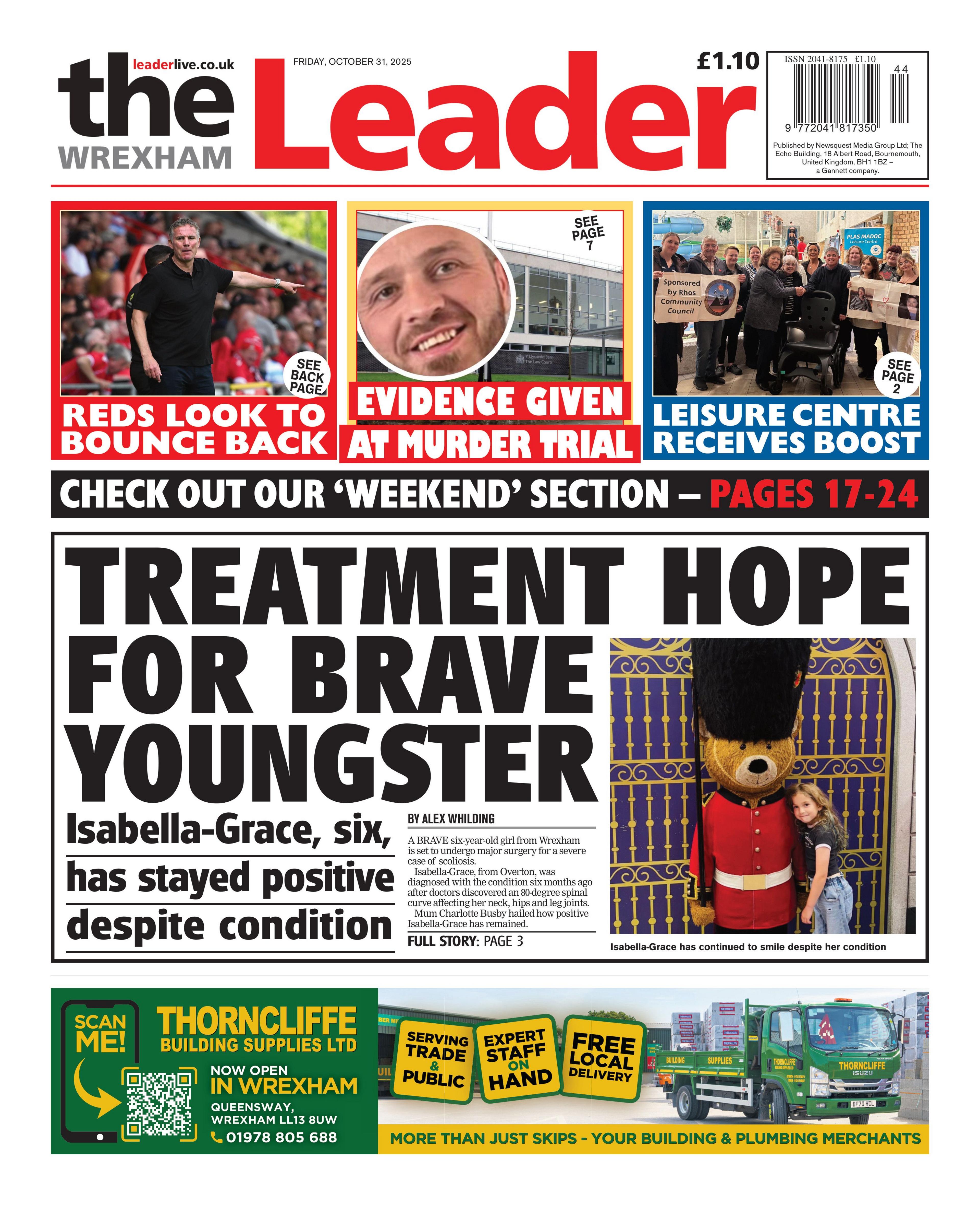 Wrexham Leader front page