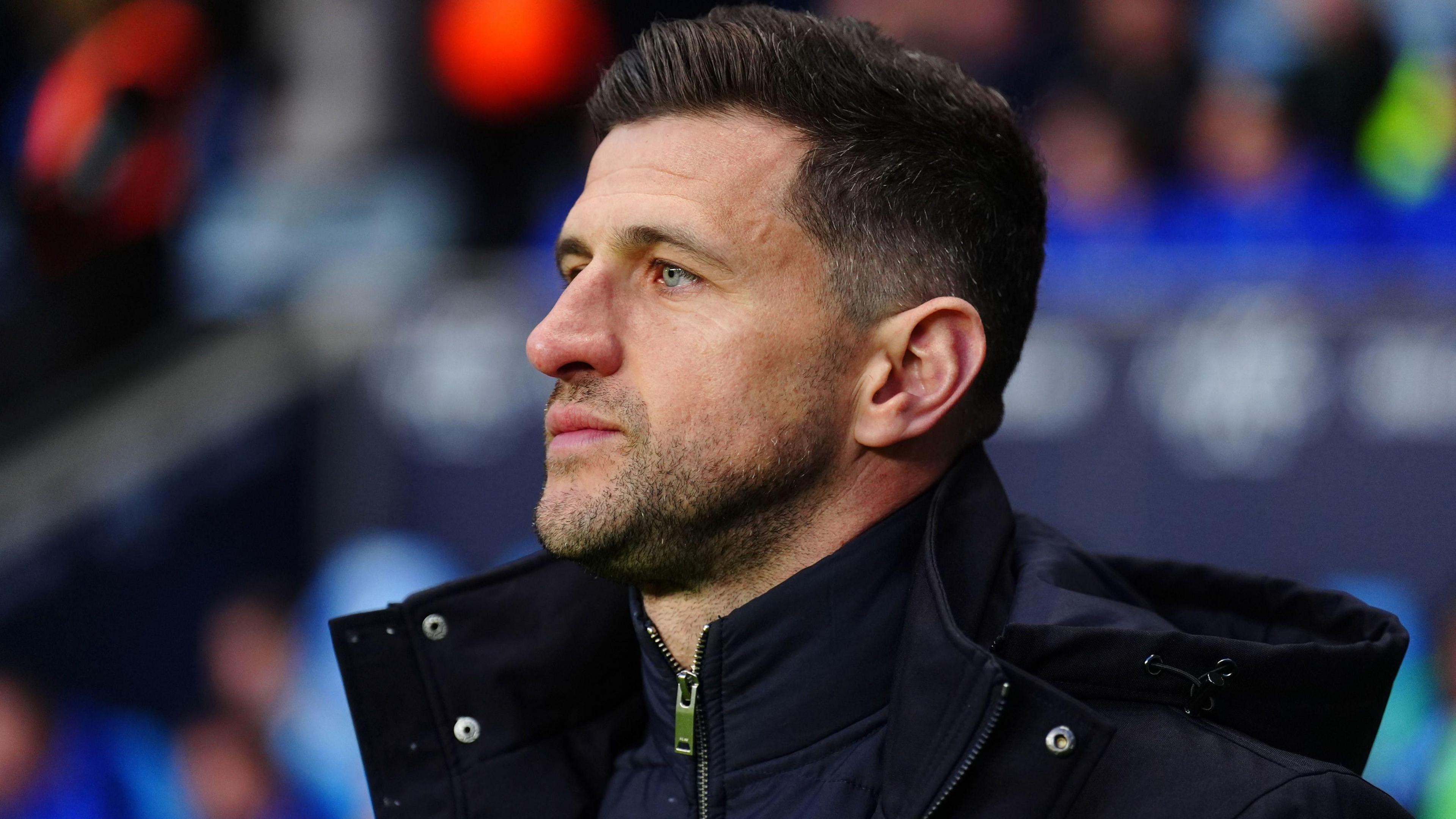 Portsmouth boss John Mousinho before the 1-0 loss at Coventry