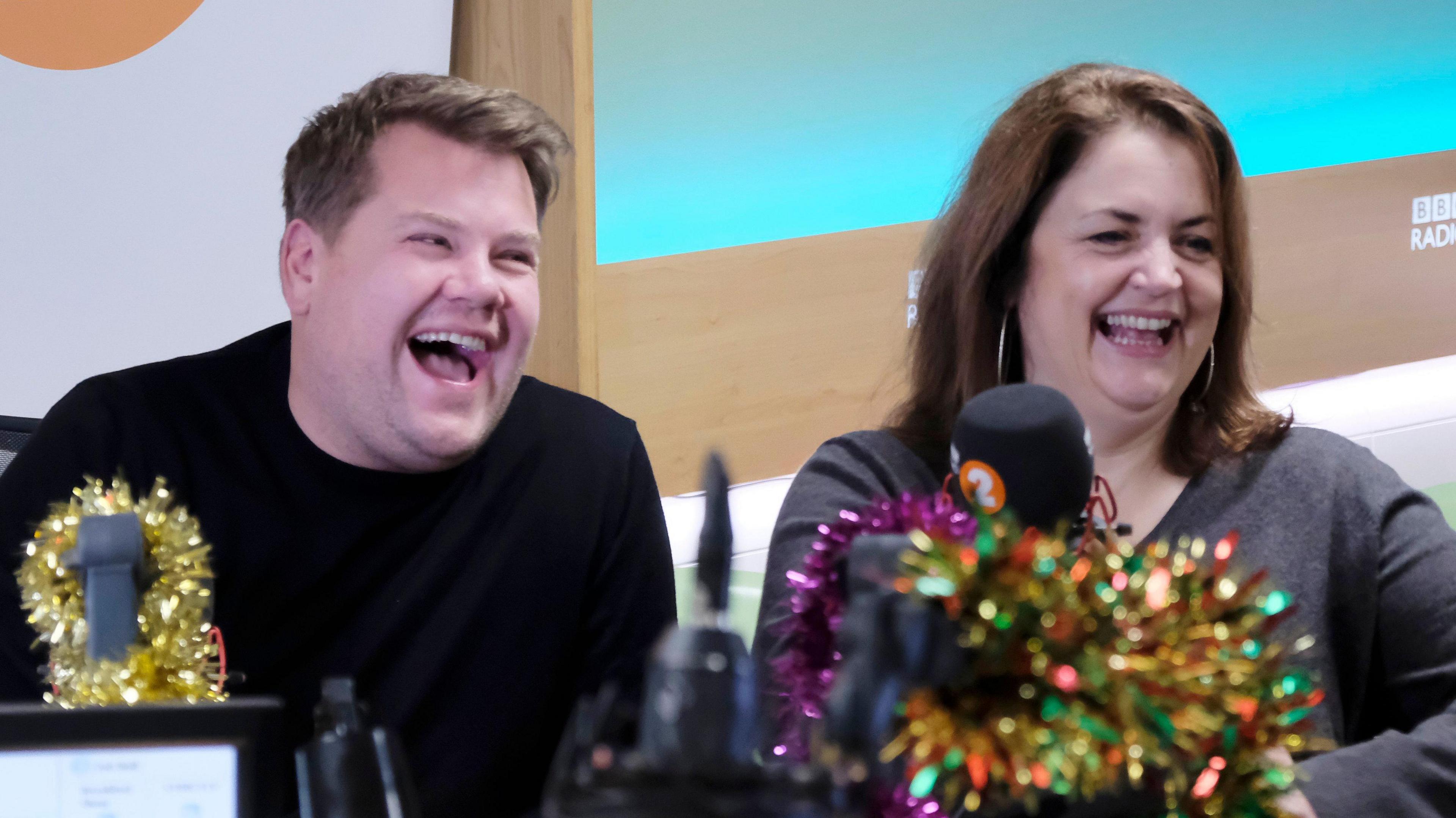 James Corden and Ruth Jones