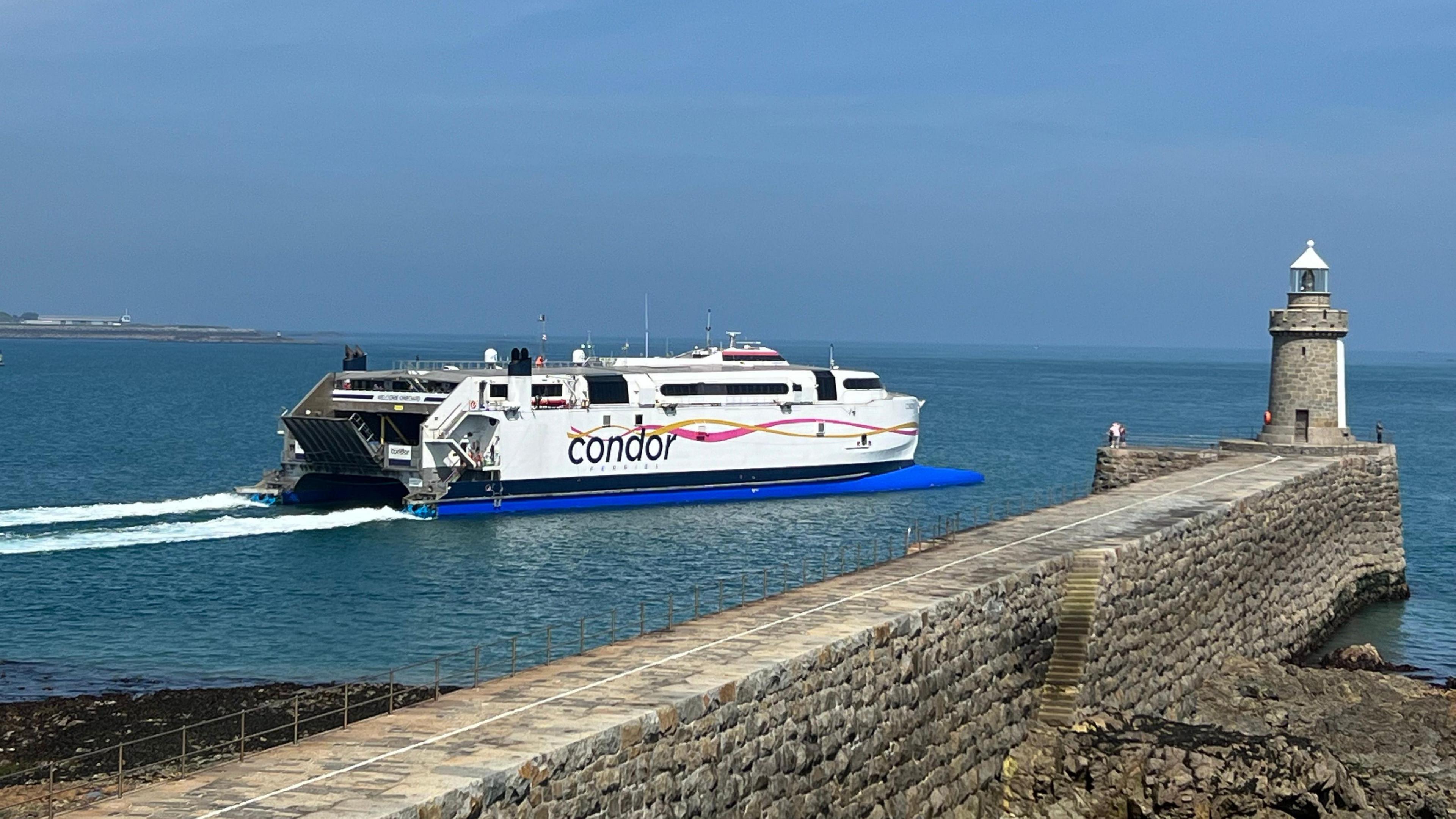 New MV Mistral Guernsey and Jersey berthing trial date set - BBC News