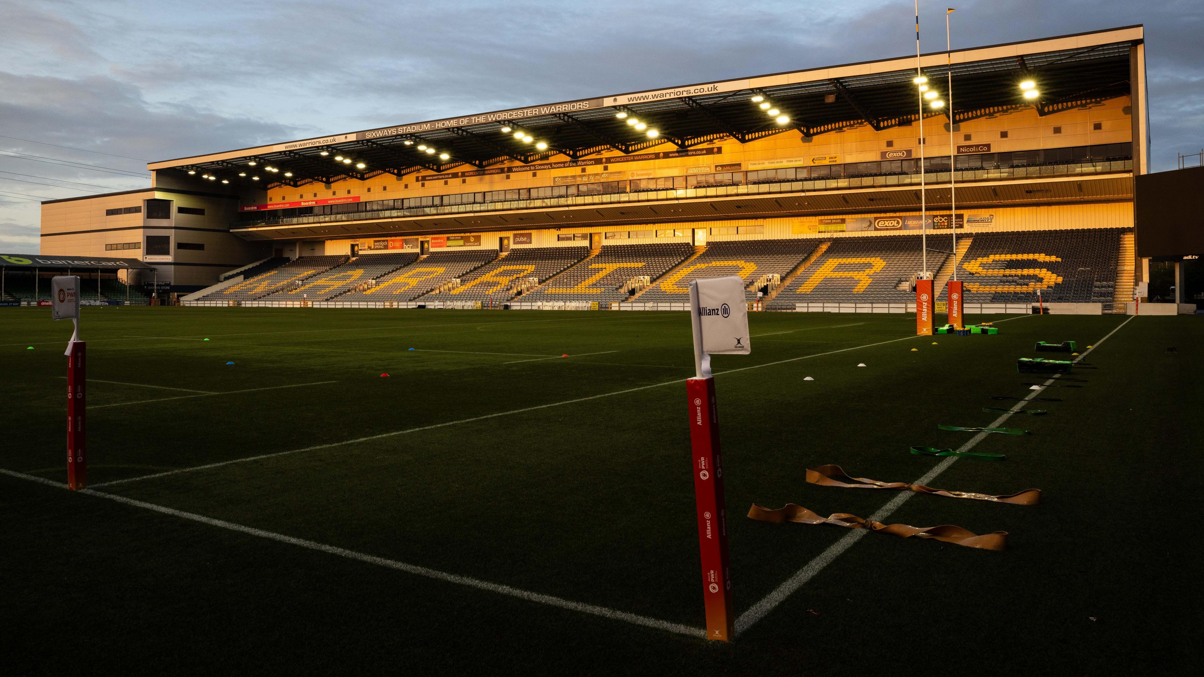 A picture of Worcester Warriors' Sixways stadium