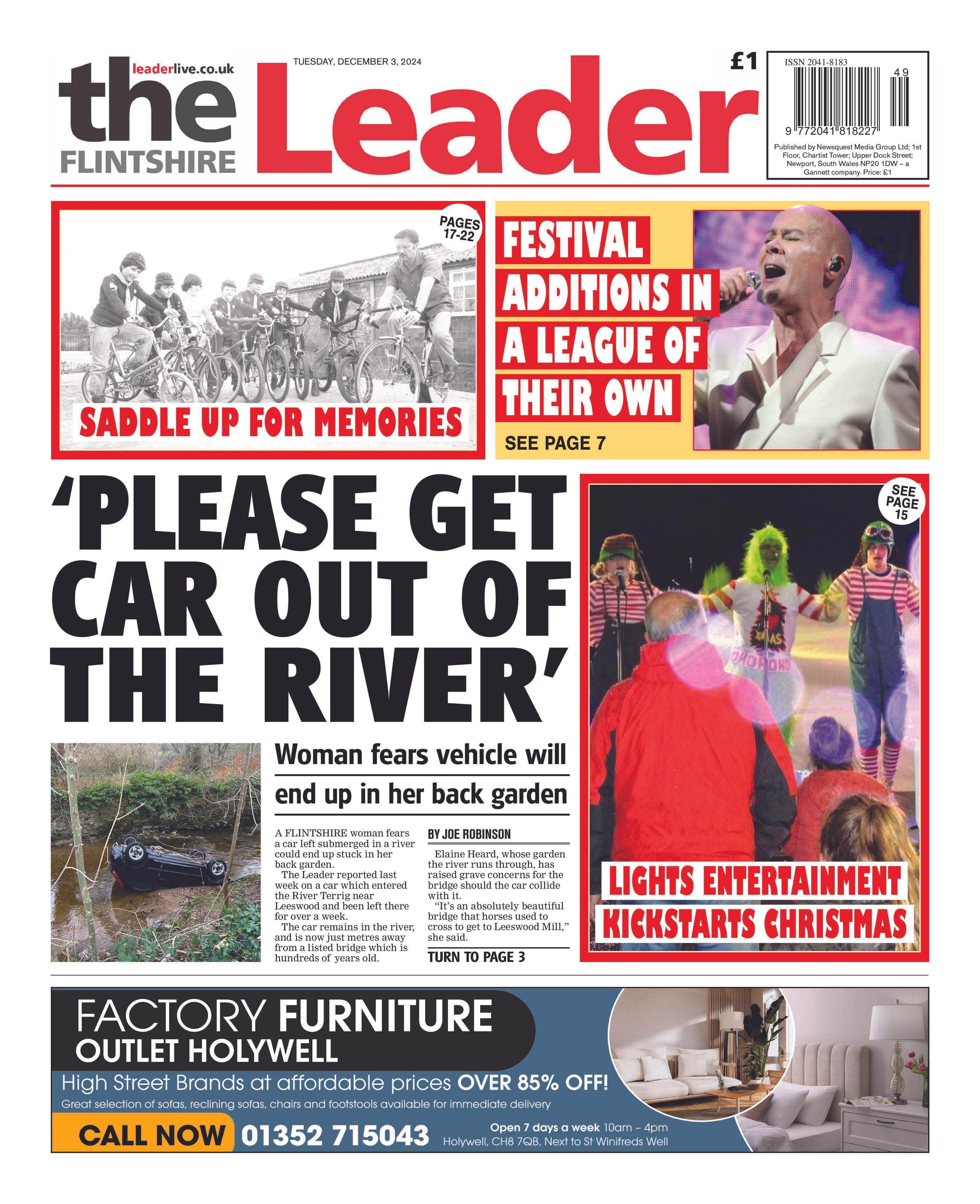 The front page of the Flintshire Leader