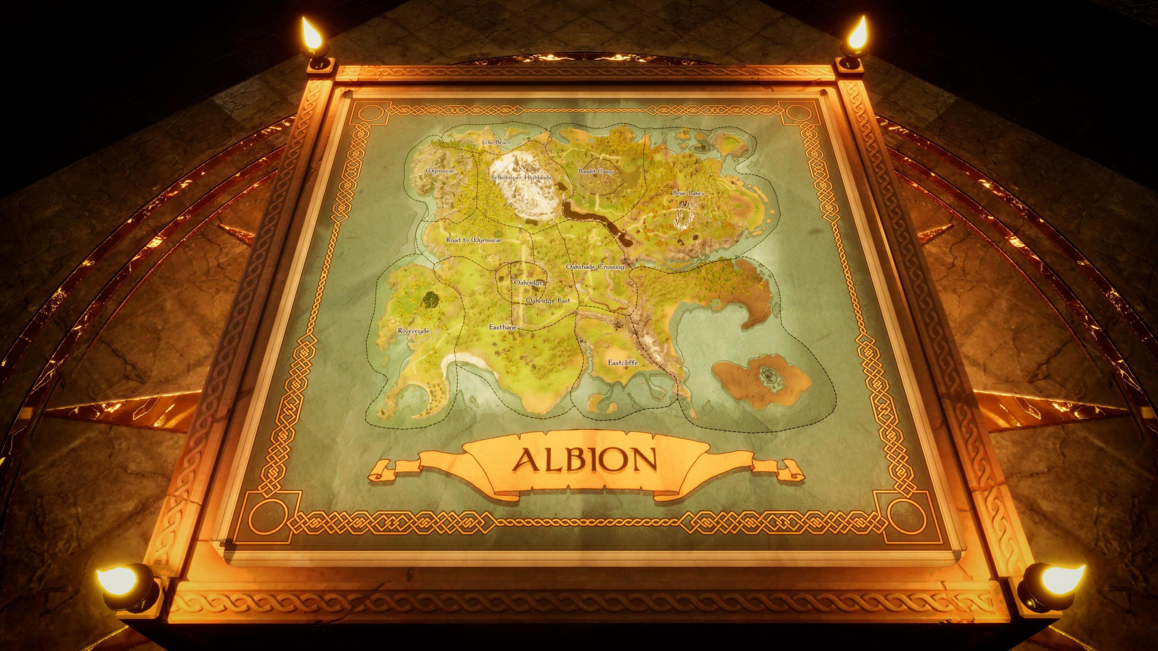 An in-game screenshot of a map of Albion