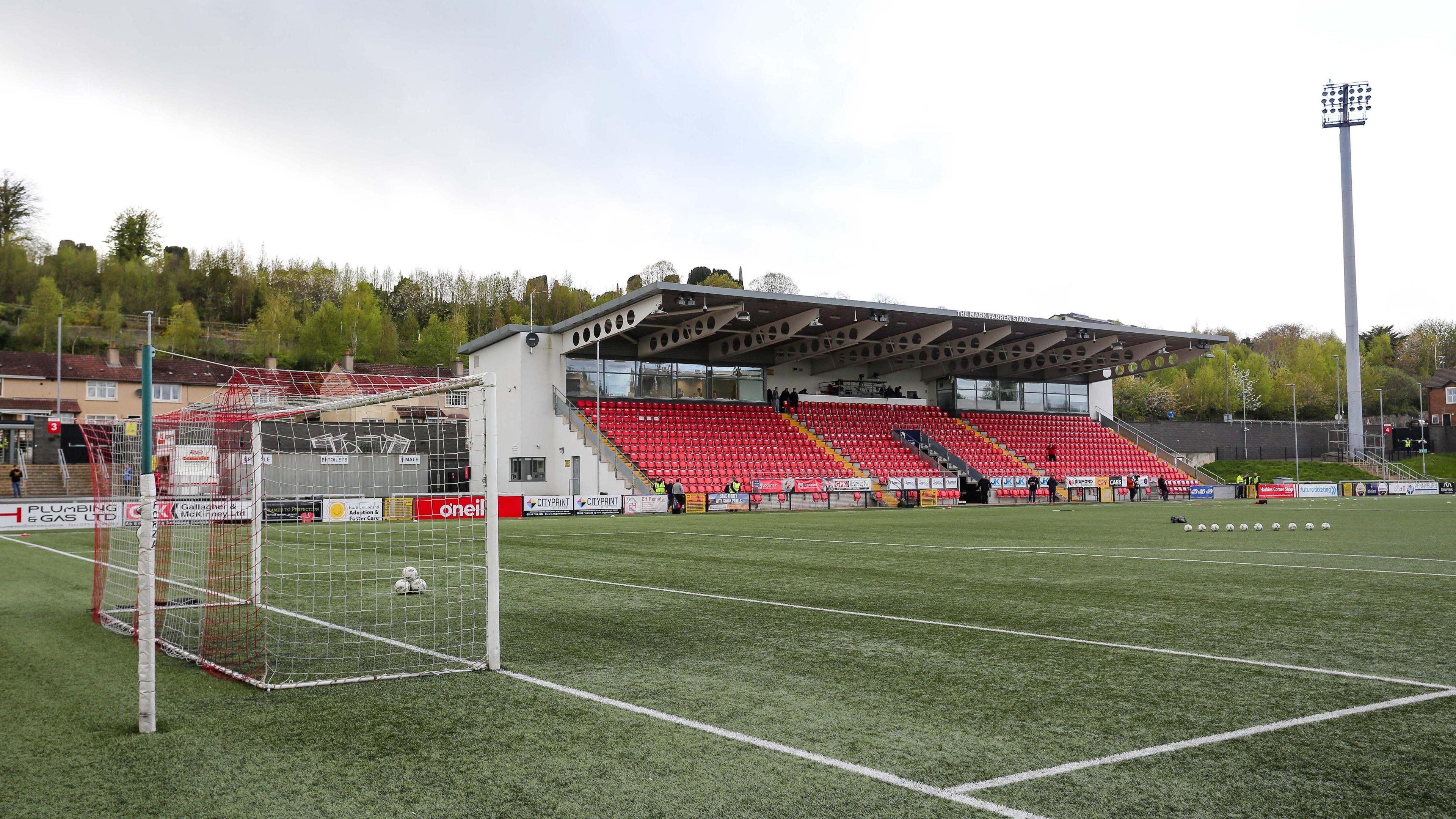 A view of the Ryan McBride Brandywell Stadium