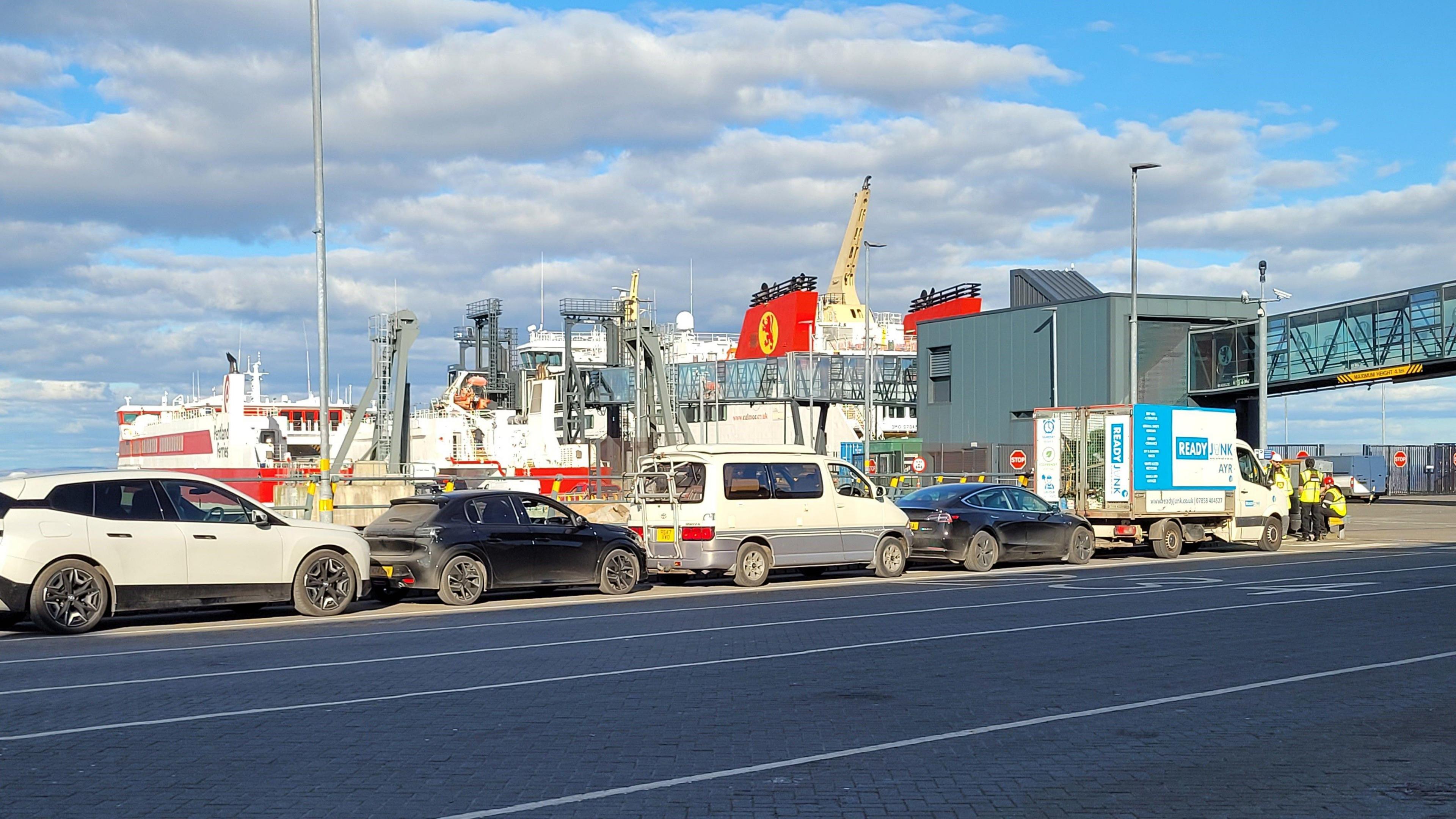 Glen Sannox is currently docked while awaiting investigations into the cracked hull