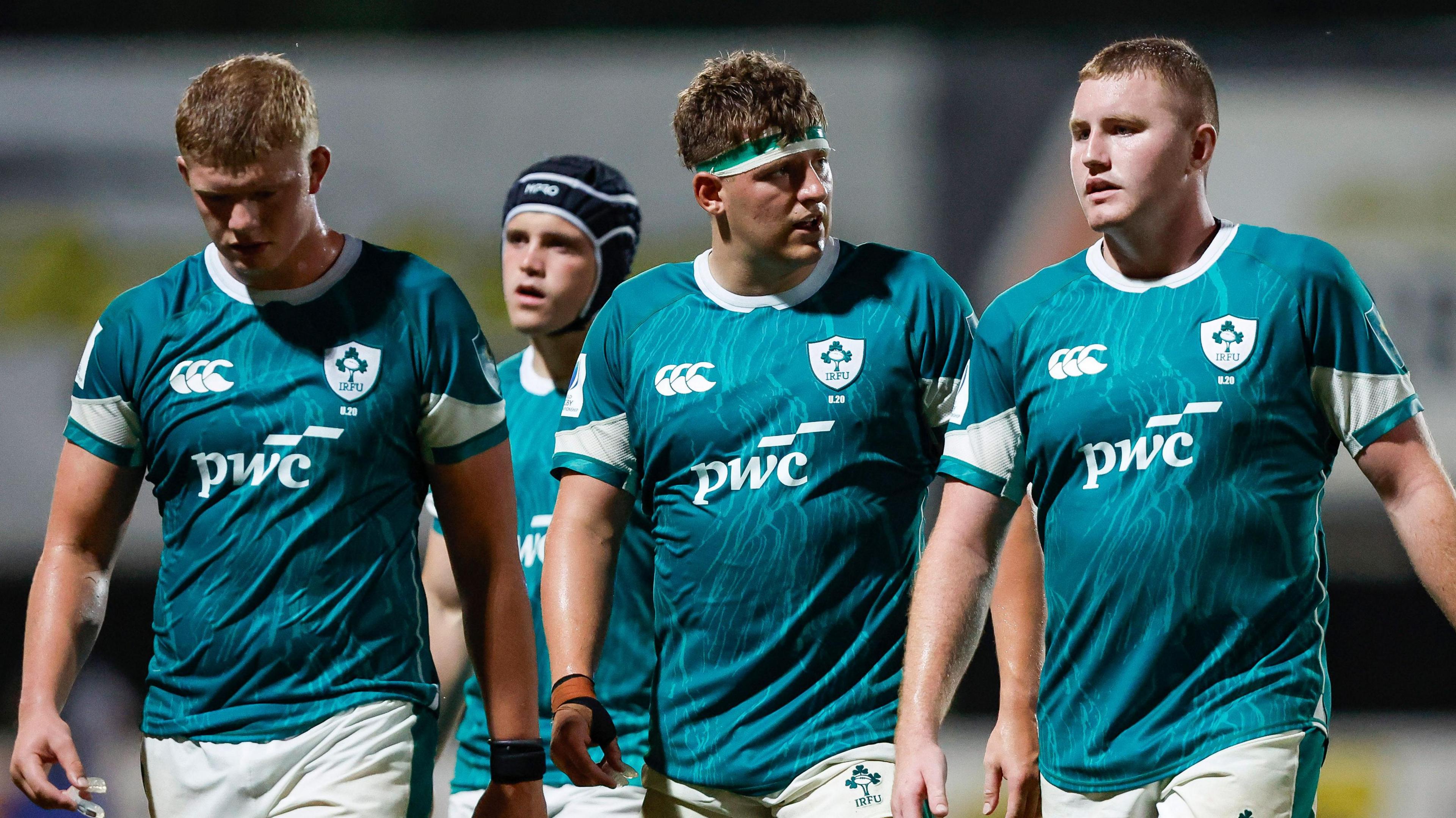 Billy Corrigan, Oisin Minogue, Luke Murphy and Eanna McCarthy dejected at full time