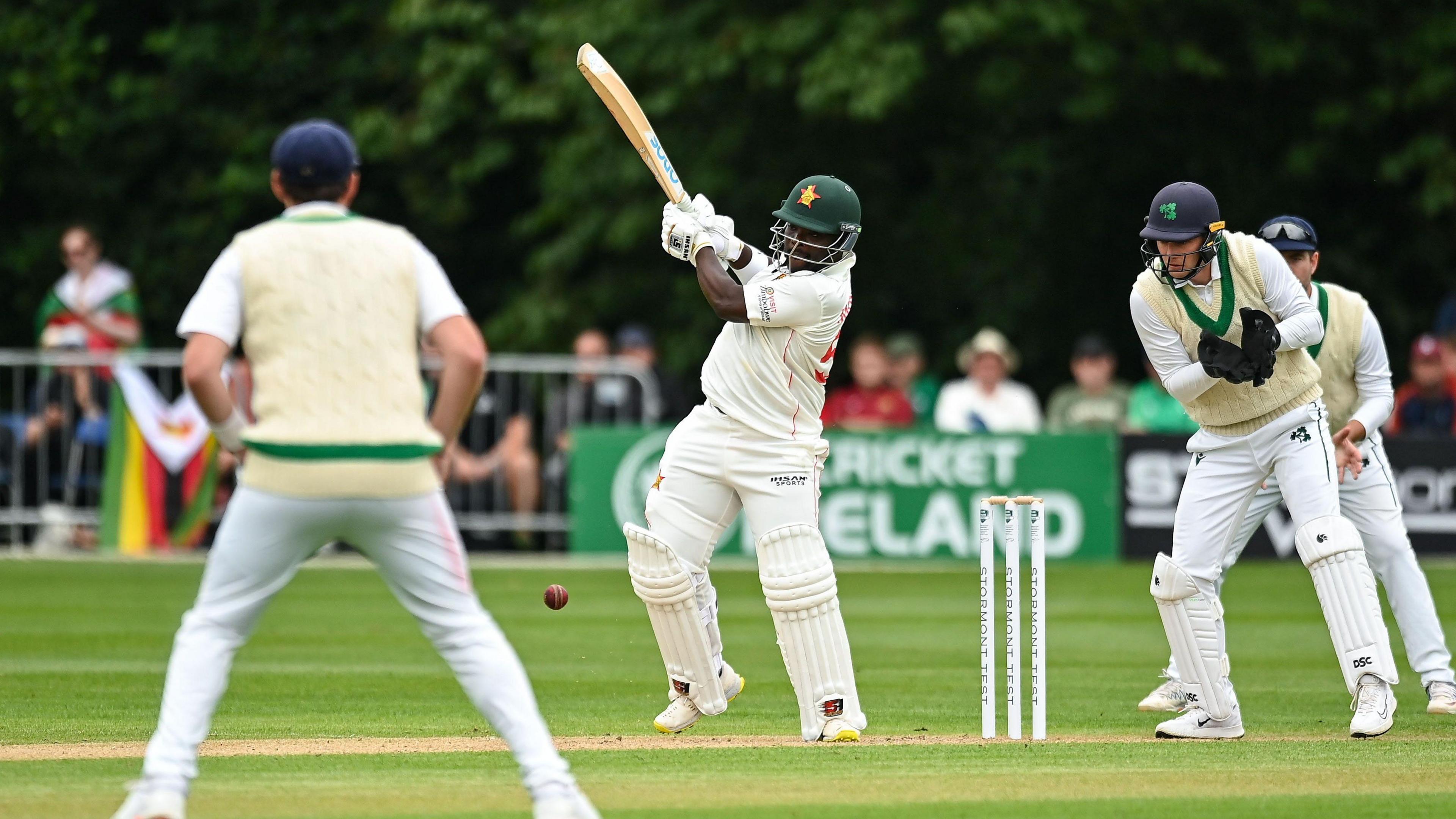 Prince Masvaure hit eight boundaries as he top-scored for Zimbabwe