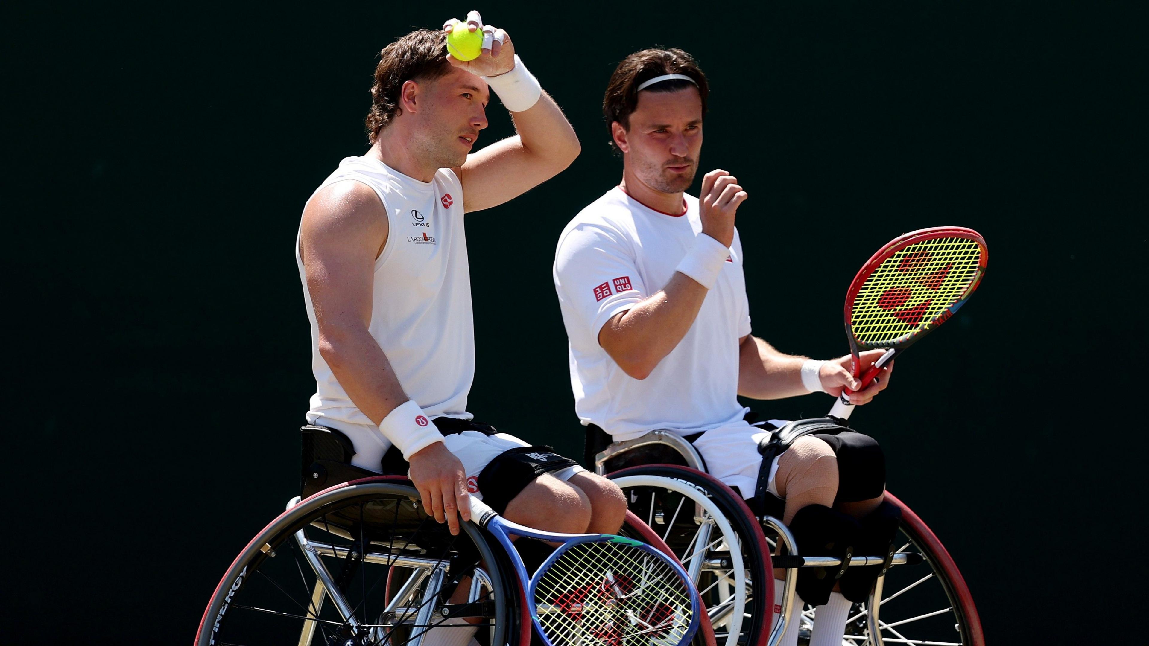 Alfie Hewett and Gordon Reid in the Wimbledon wheelchair doubles semi-finals