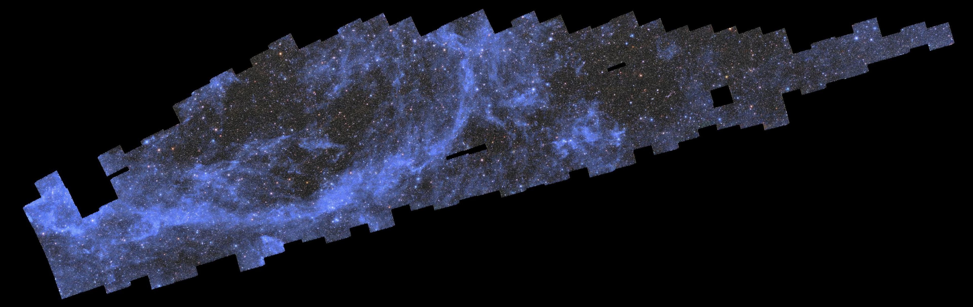 A image of the ESA's map of the universe - it is made up of smaller images captured by the Euclid telescope. 