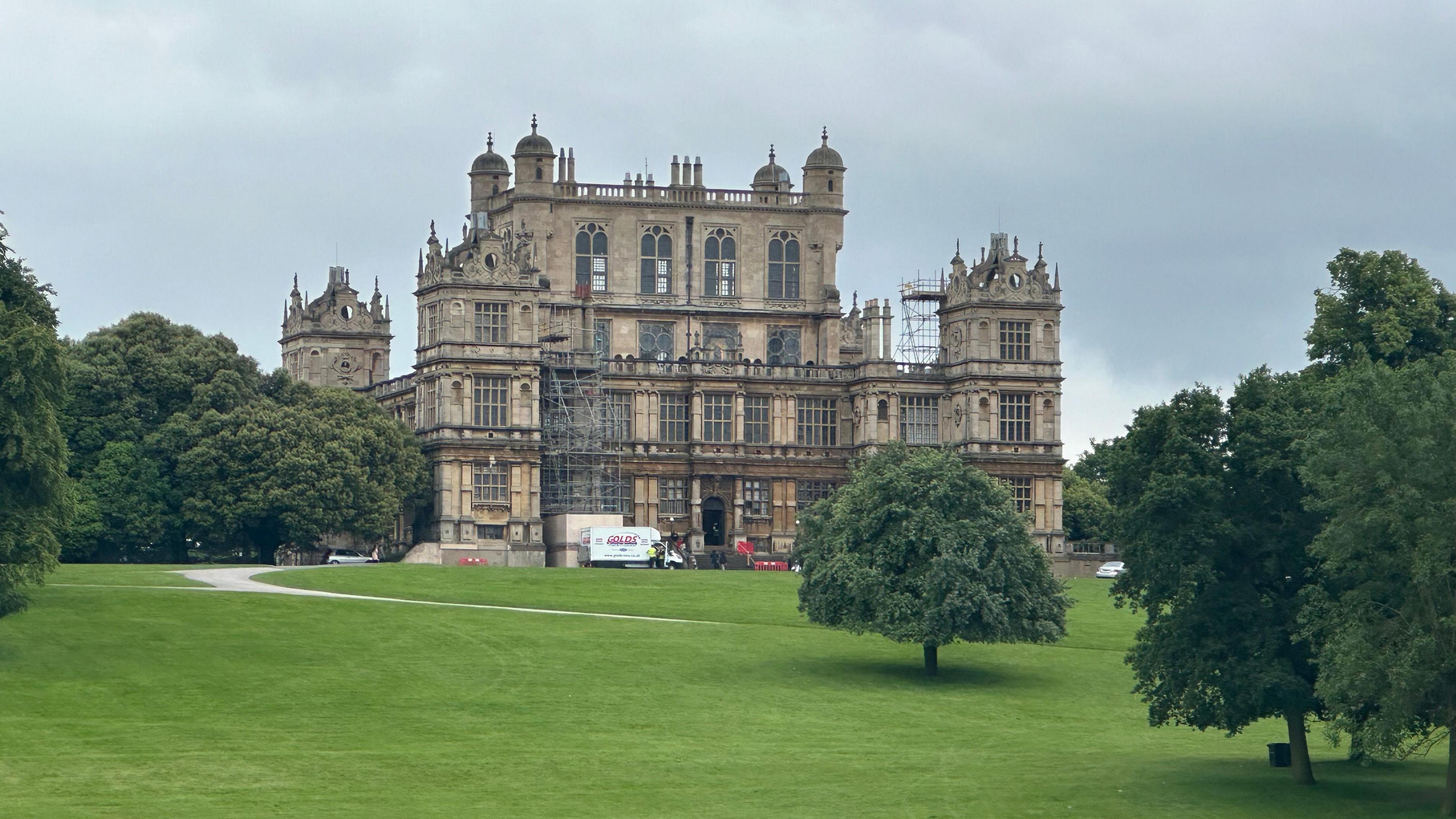 Shot of Wollaton Hall and its surrounding lawns