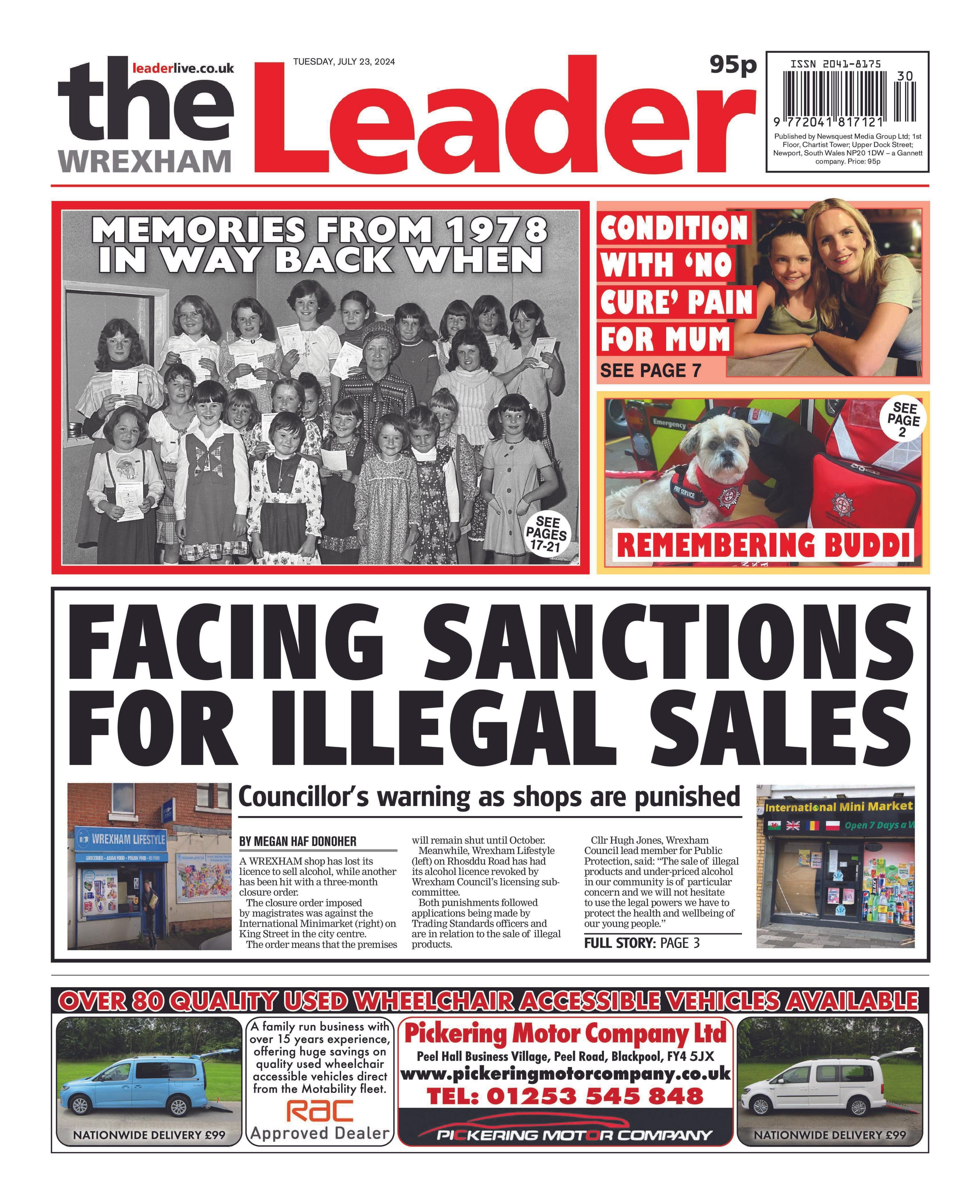Wrexham leader front page