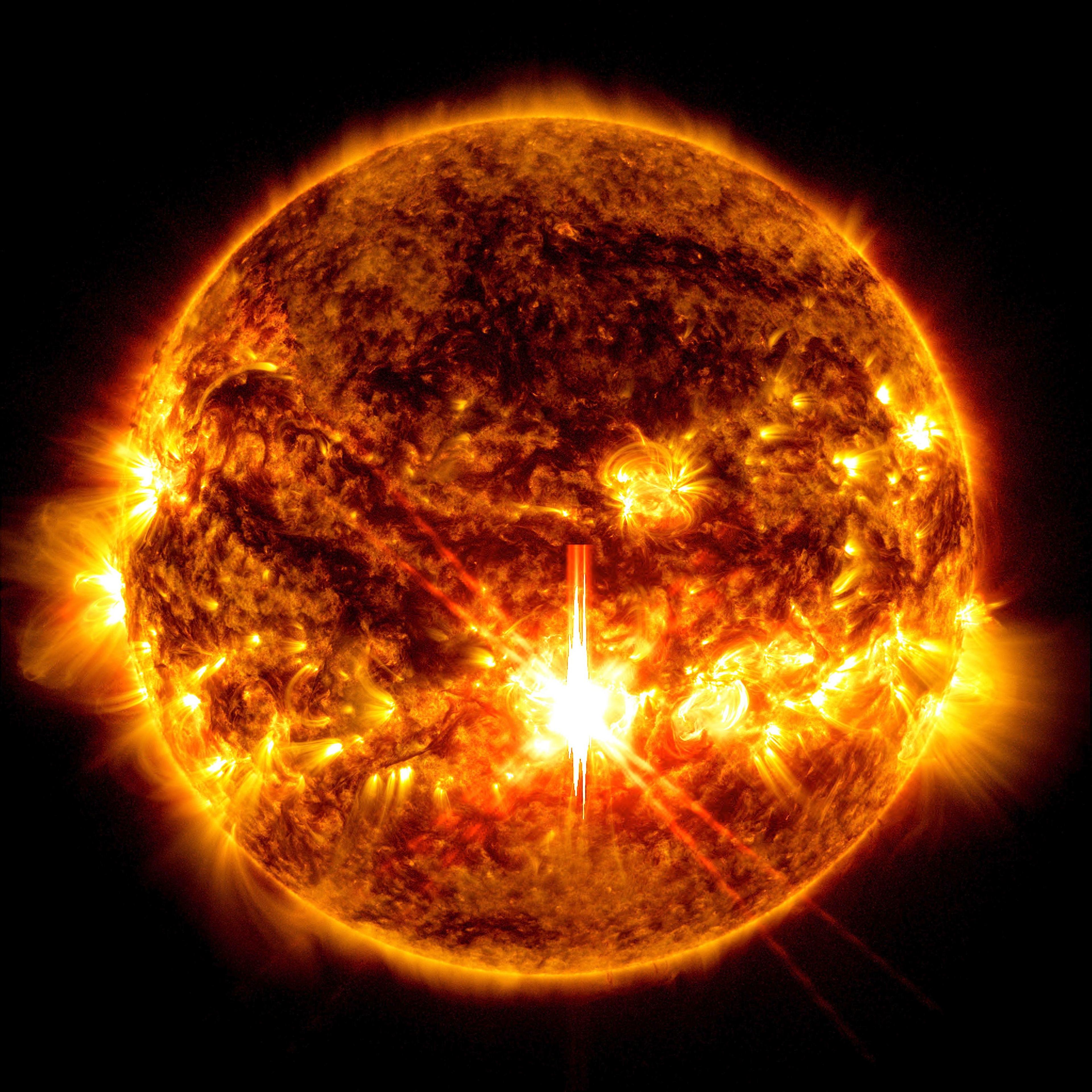 sun and solar flares