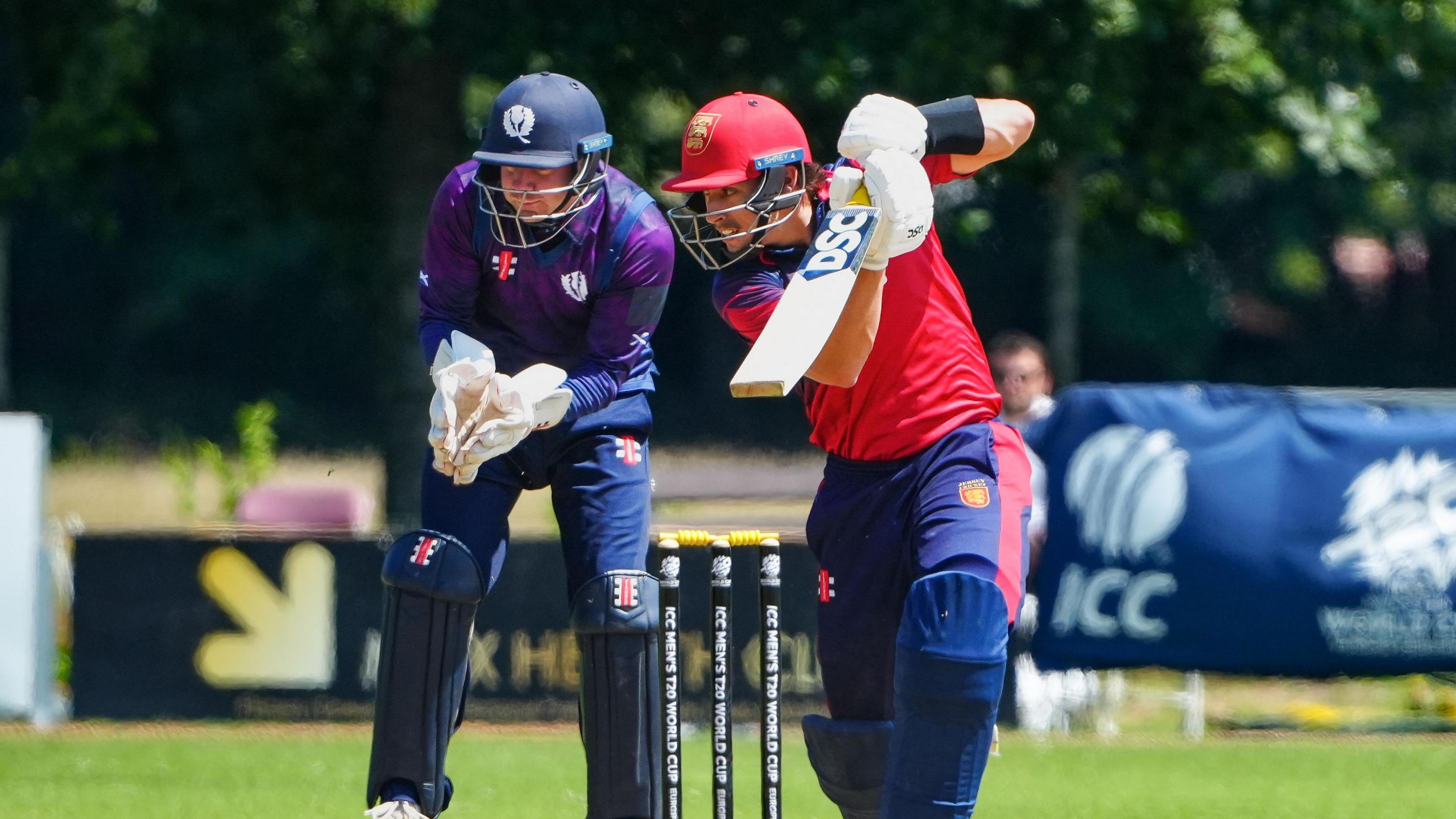 Nick Greenwood bats against Scotland