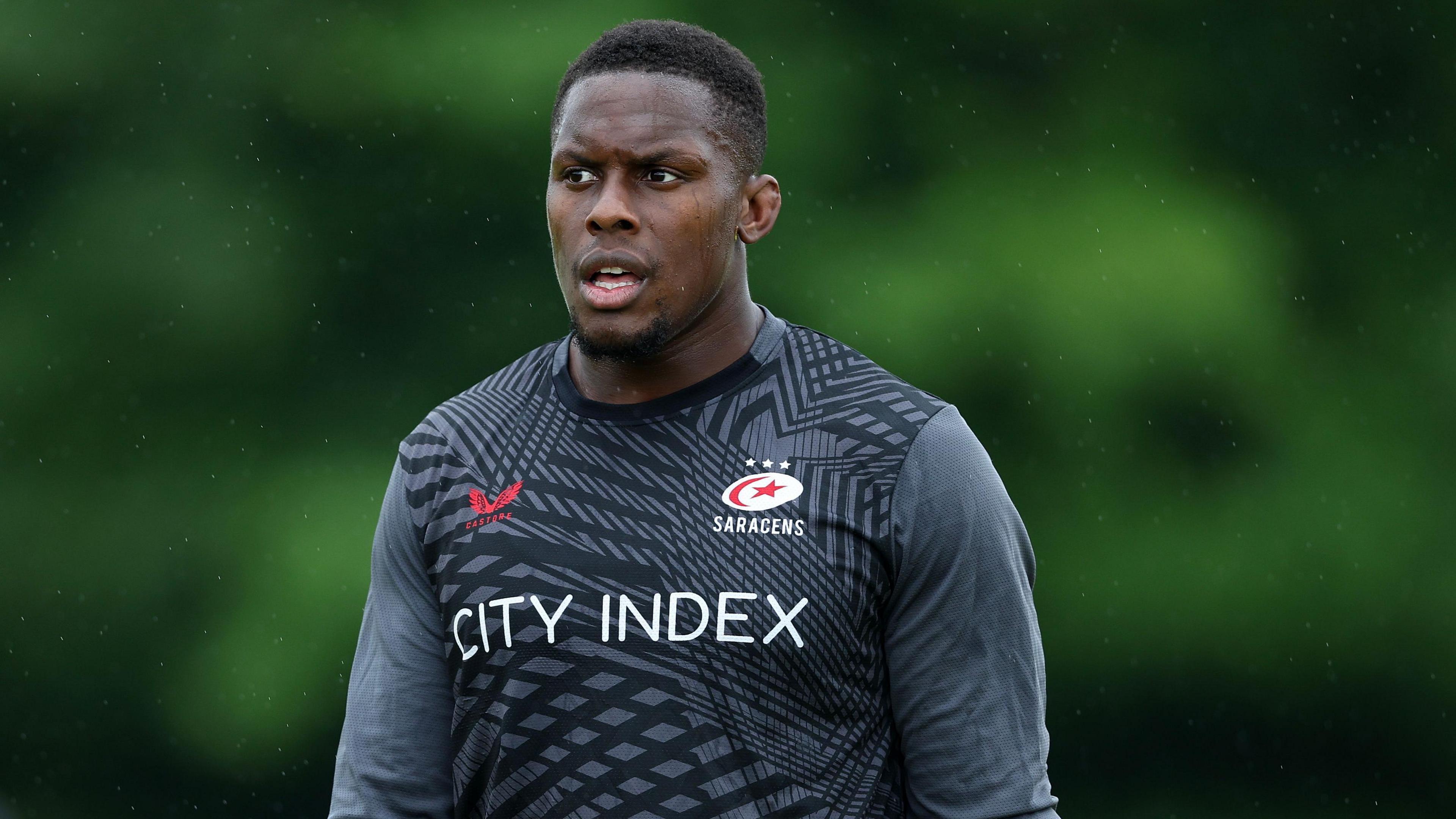 Maro Itoje on the training field