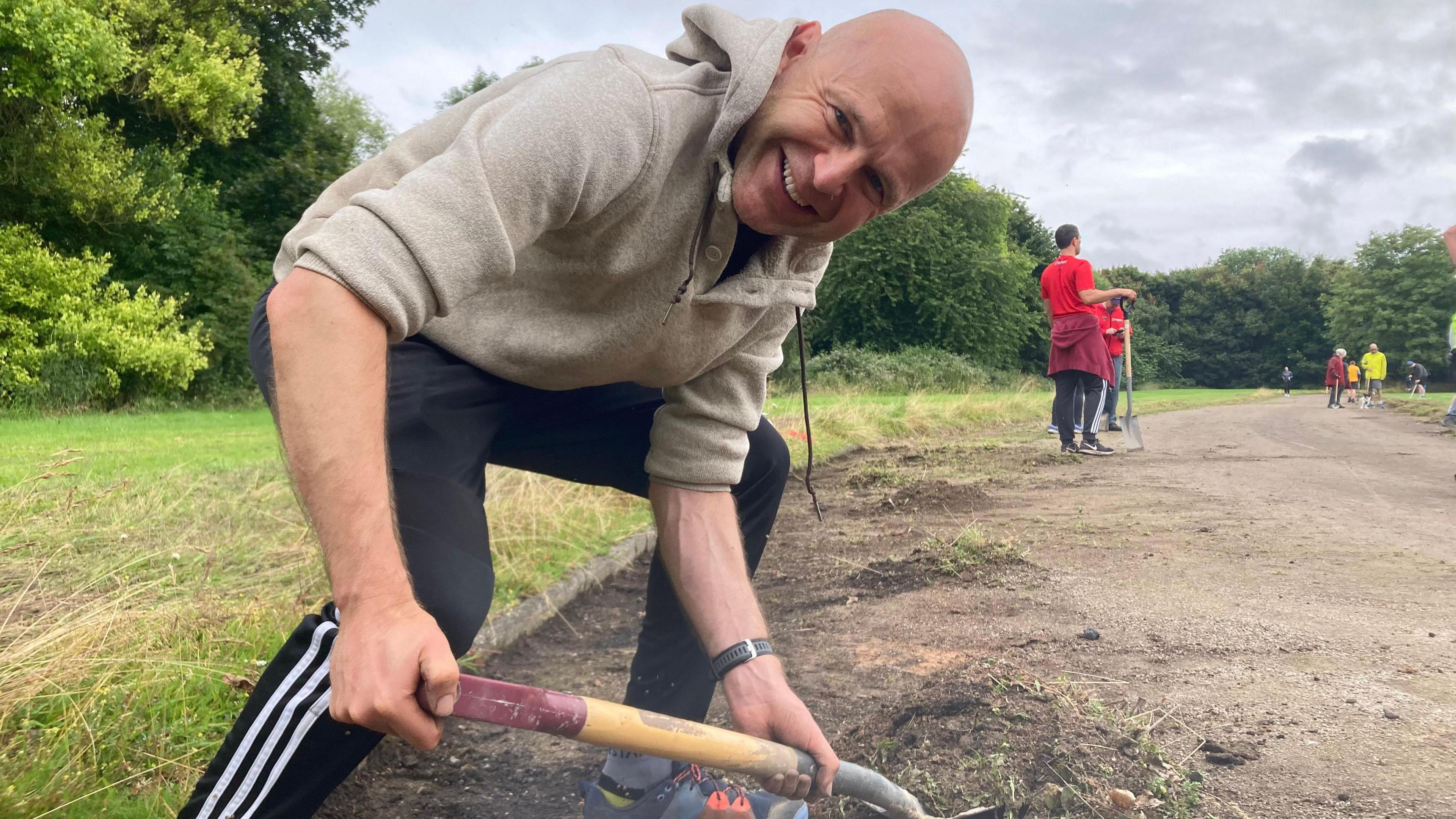 Graham Wilson from Crossgates Harriers unearthing the track