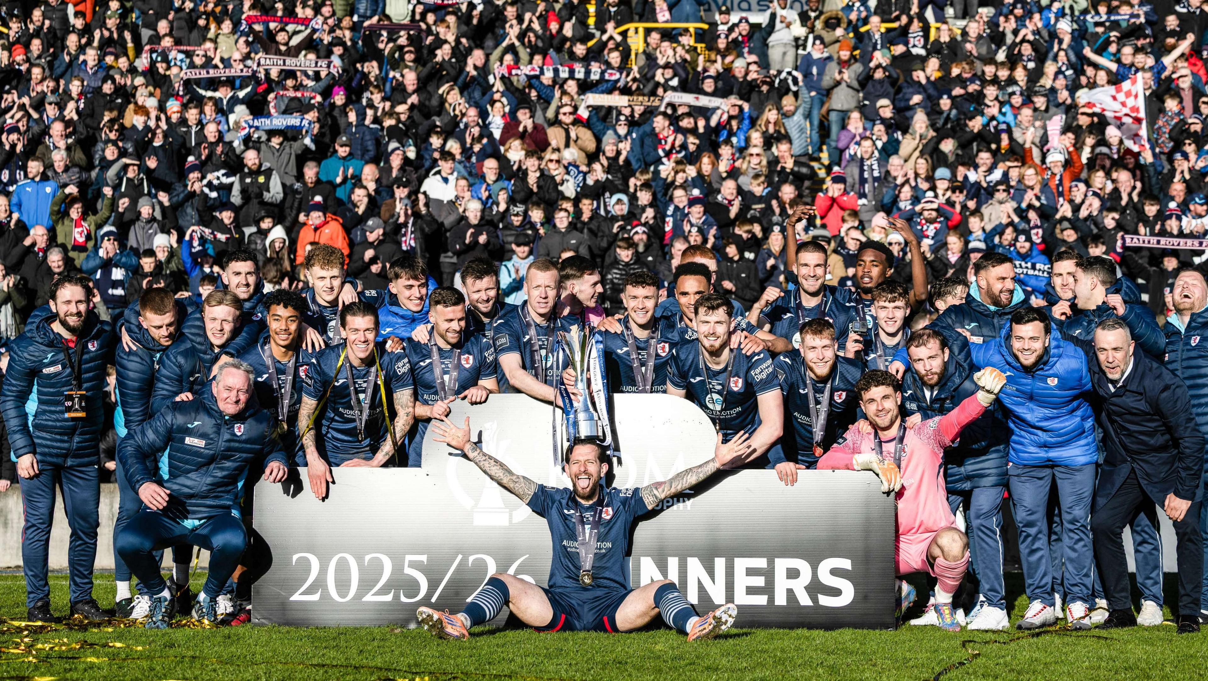 Raith Rovers celebrate Challenge Cup win