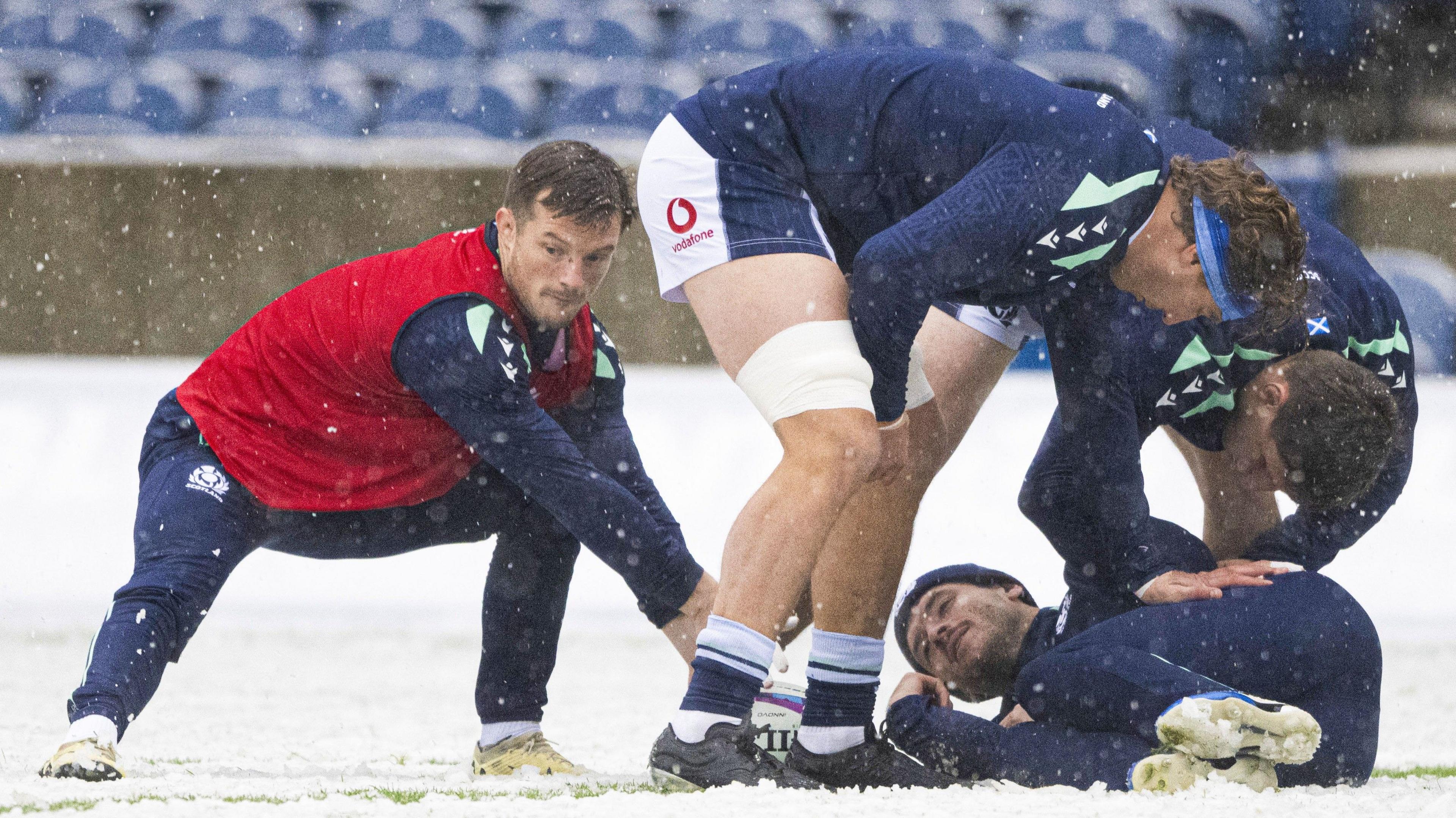 Scotland train at Murrayfield on Saturday