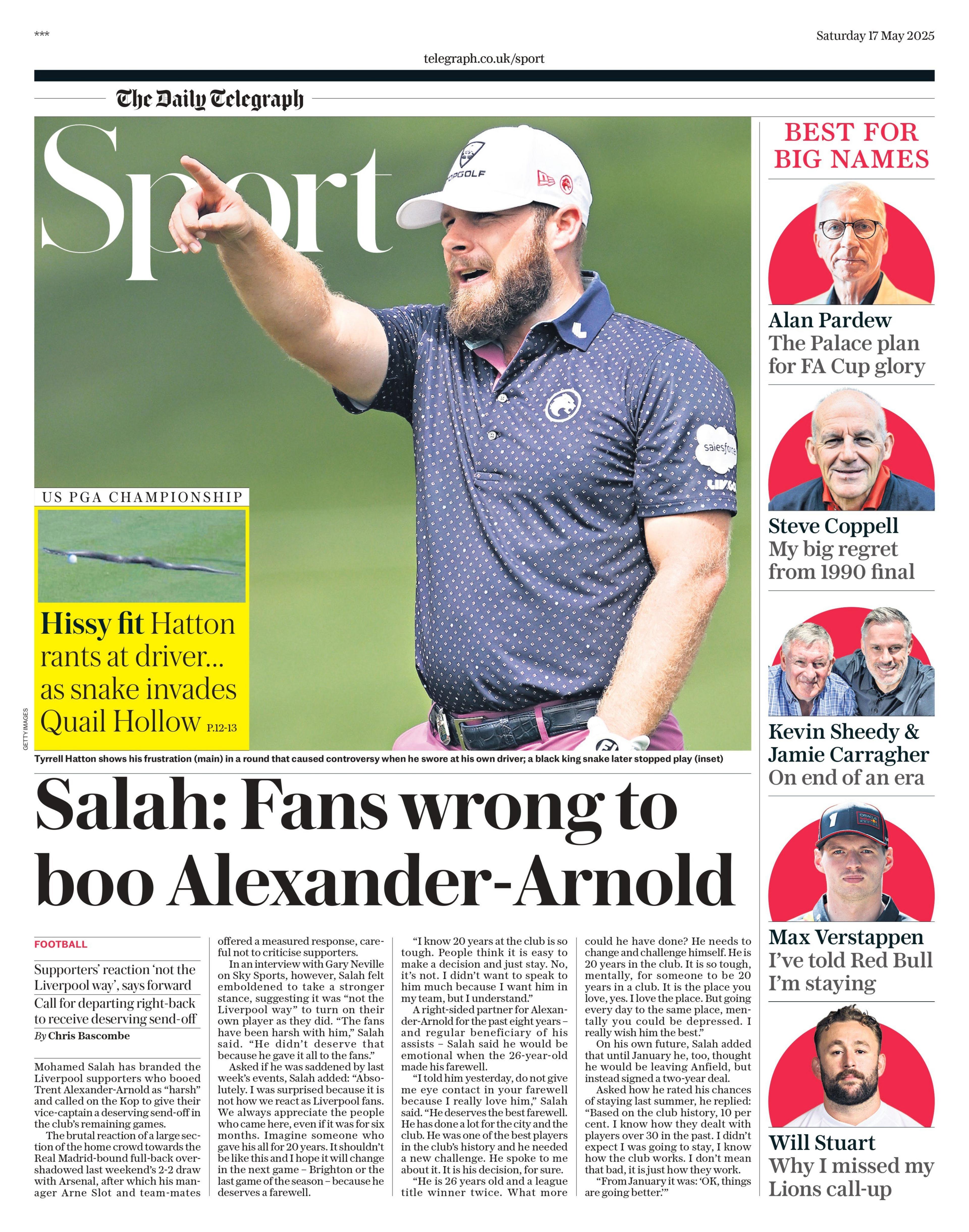 Daily Telegraph sports section