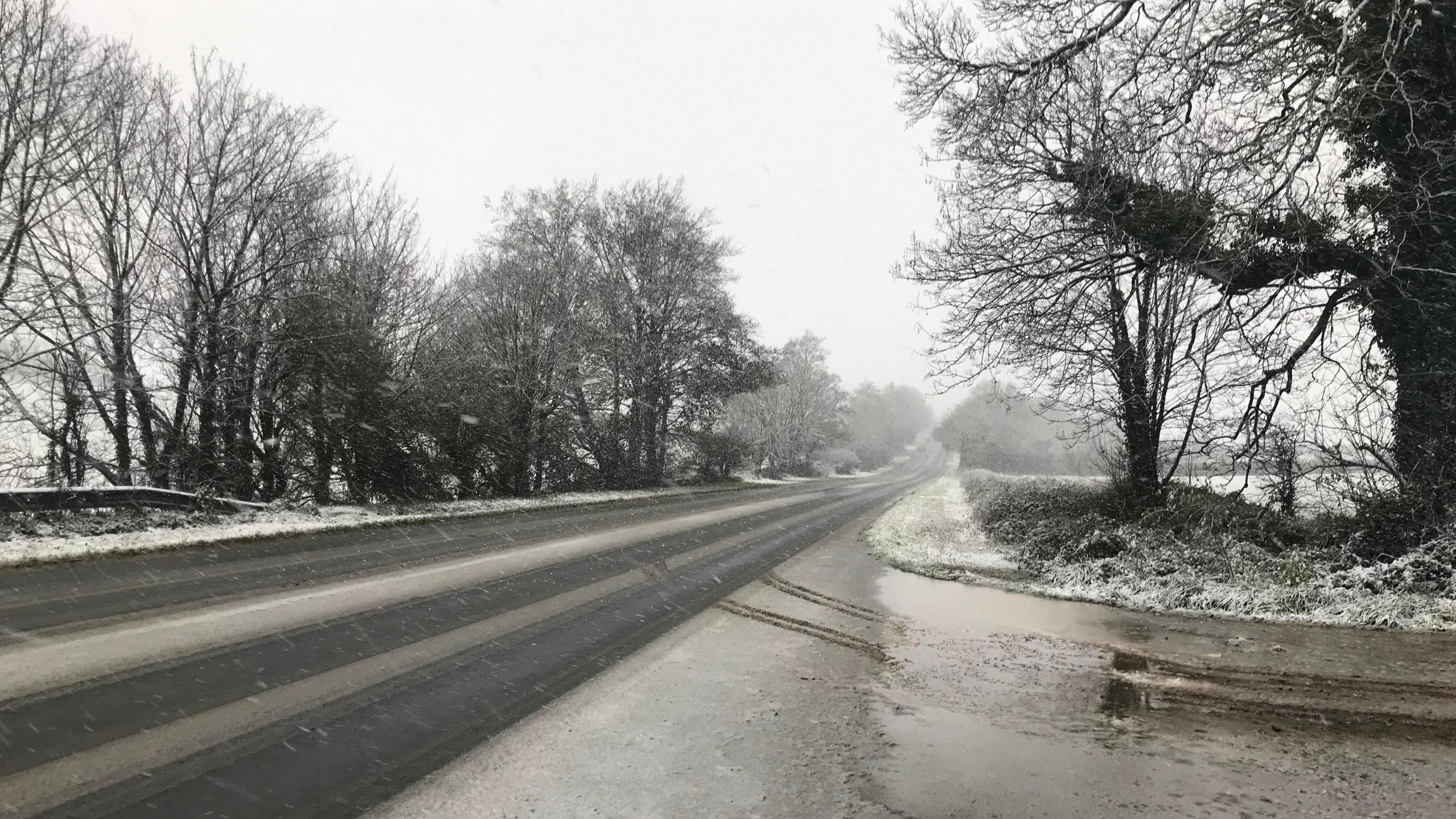 The A390, Grampound, Cornwall on Thursday