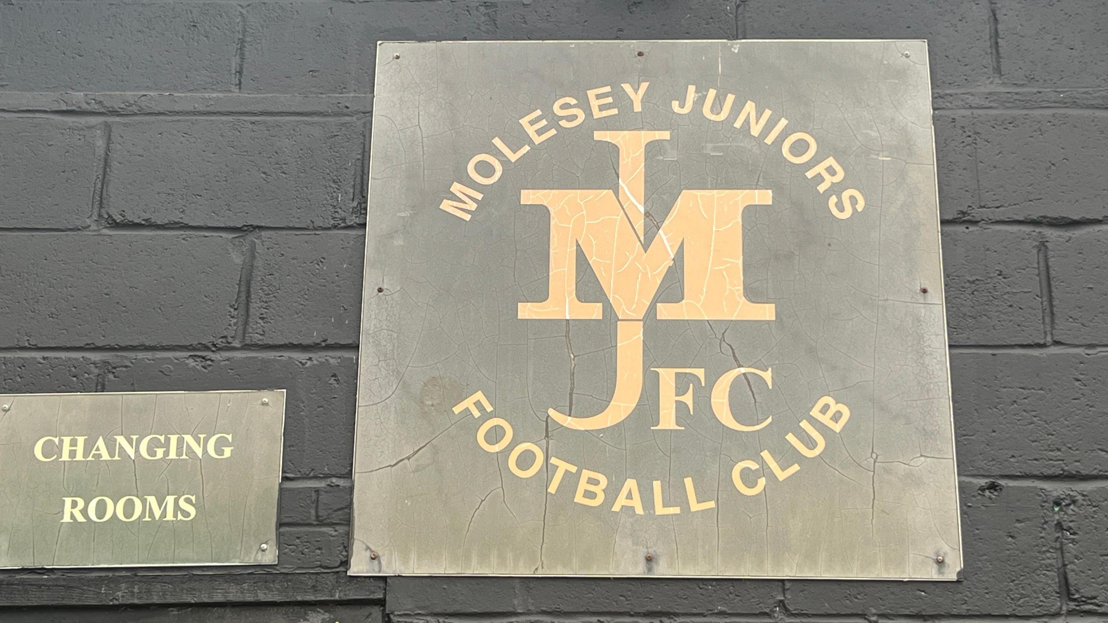 A sign for Molesey Juniors Football Club