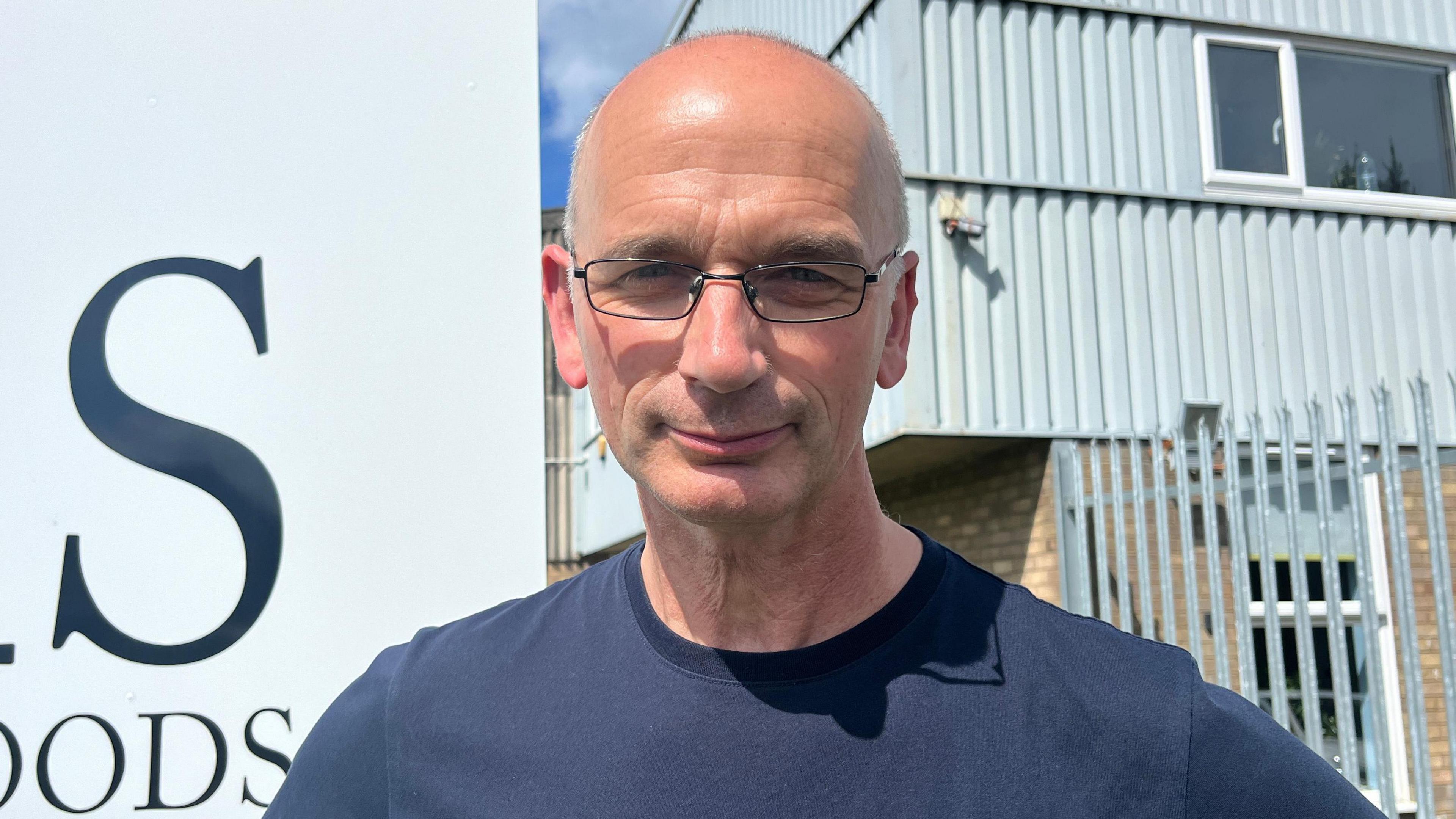 Kevin Jonas, managing director of Jonas Seafoods, outside his factory